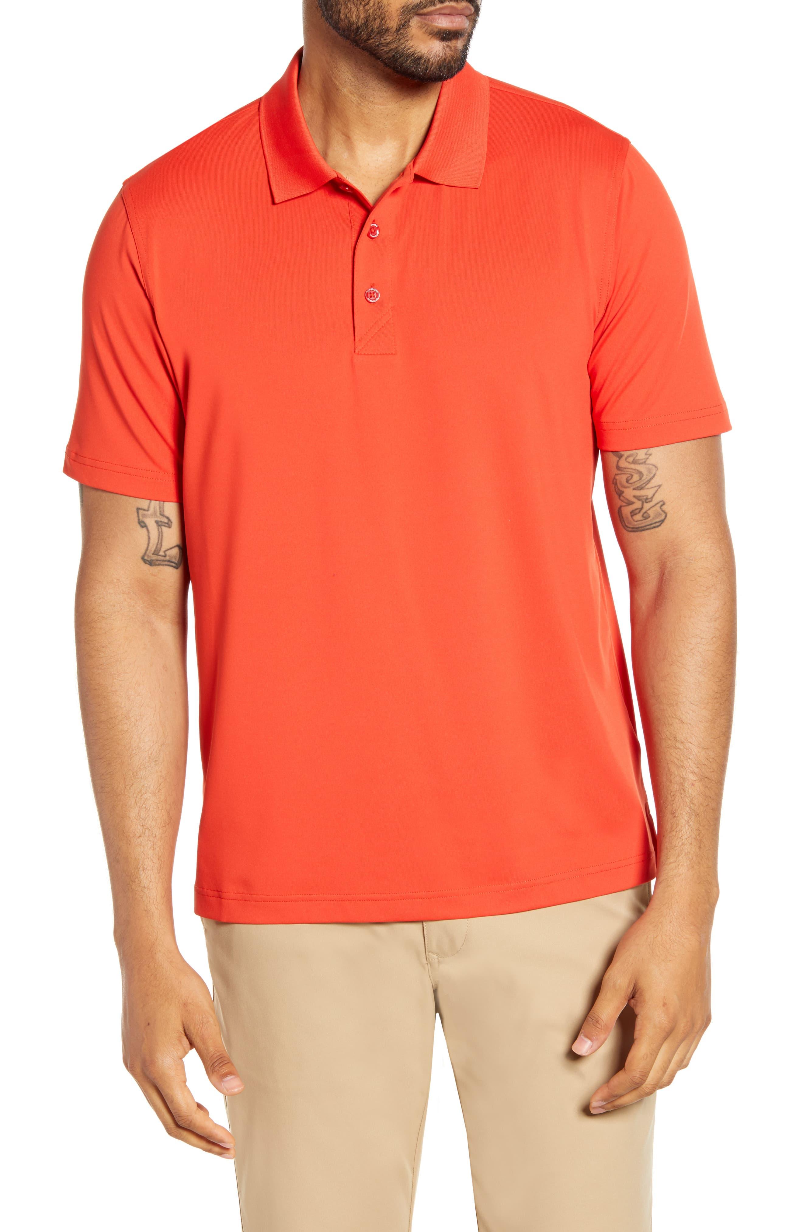 Cutter & Buck Drytec Solid Performance Polo in Orange for Men Lyst