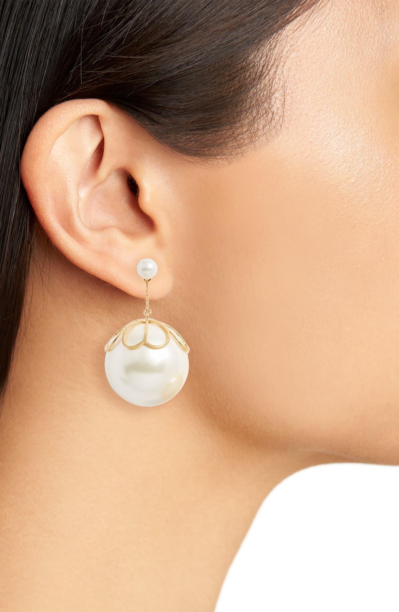 kate spade pearlette drop earrings