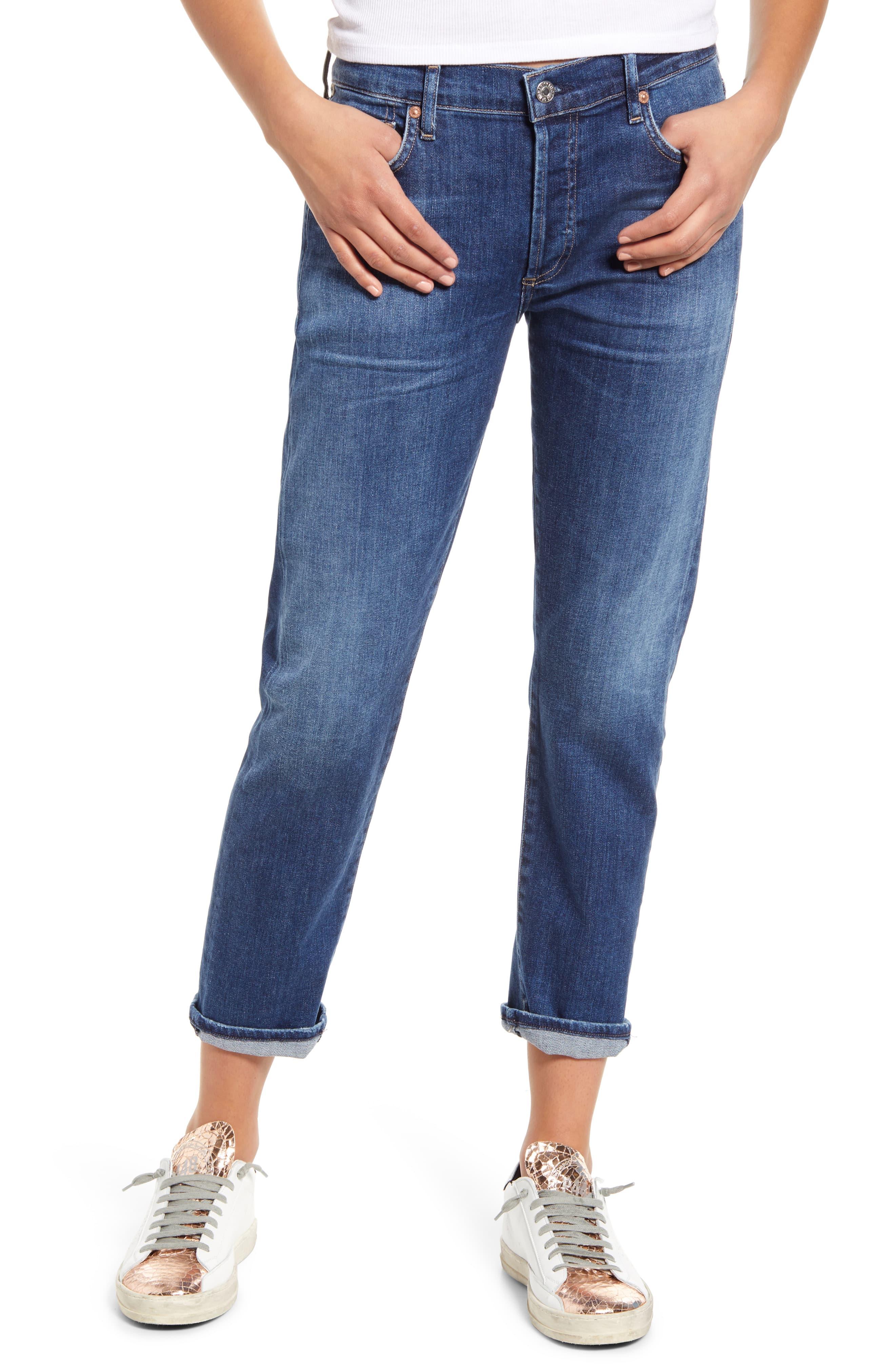 Citizens of Humanity Denim Emerson Crop Slim Fit Boyfriend Jeans in