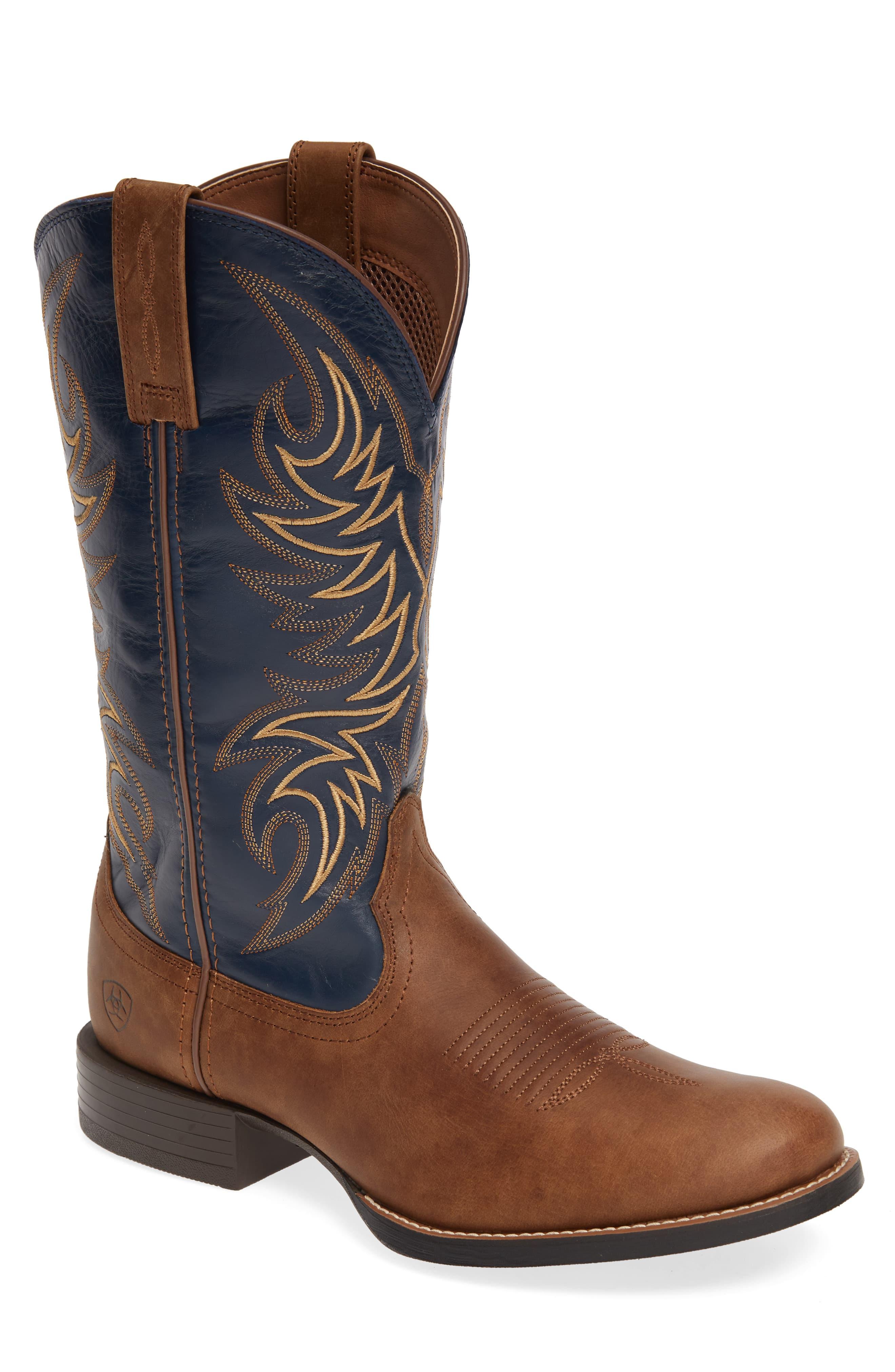 blue western boot