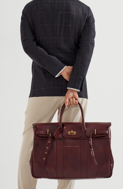 BRUNELLO CUCINELLIトラベルウィーケンダー レザーボストンバッグ Brunello Cucinelli Weekender Bags and Duffel Bags for Men