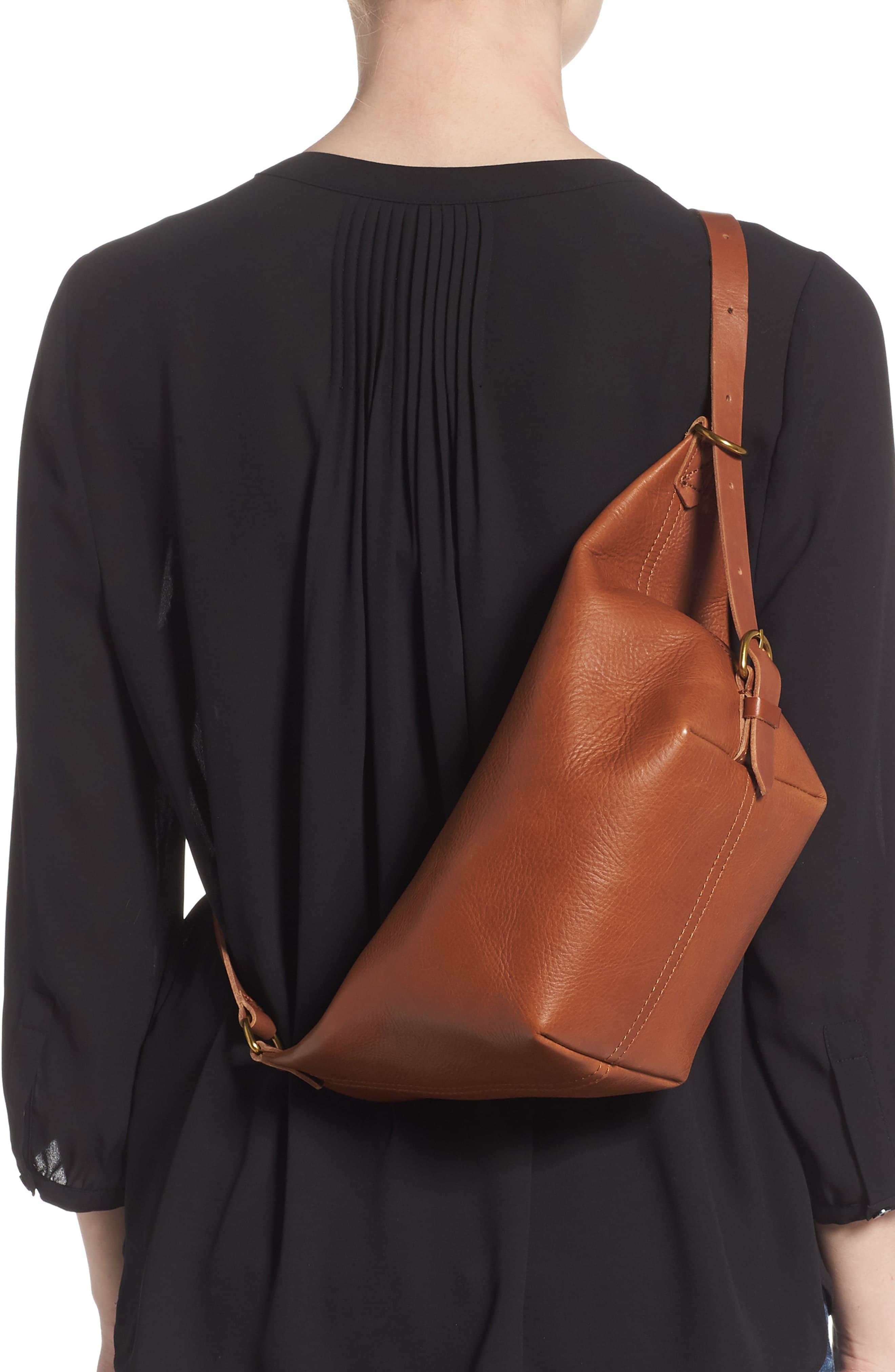 Madewell The Leather Sling Bag in Brown Lyst