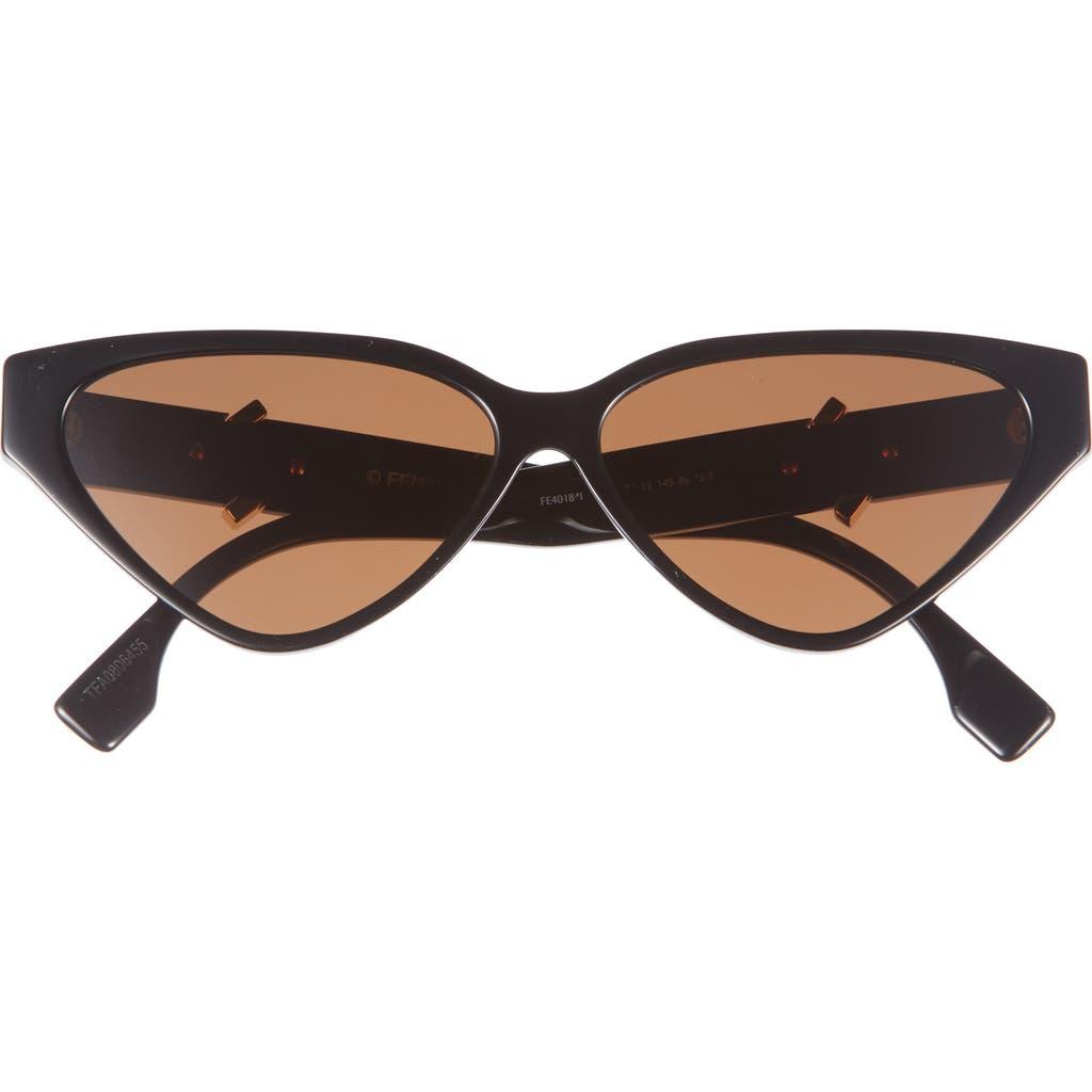 Fendi Ff Diamonds 57Mm Cat Eye Sunglasses in Brown | Lyst