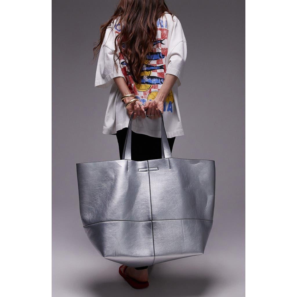 TOPSHOP Tink Tote Bag in Gray Lyst