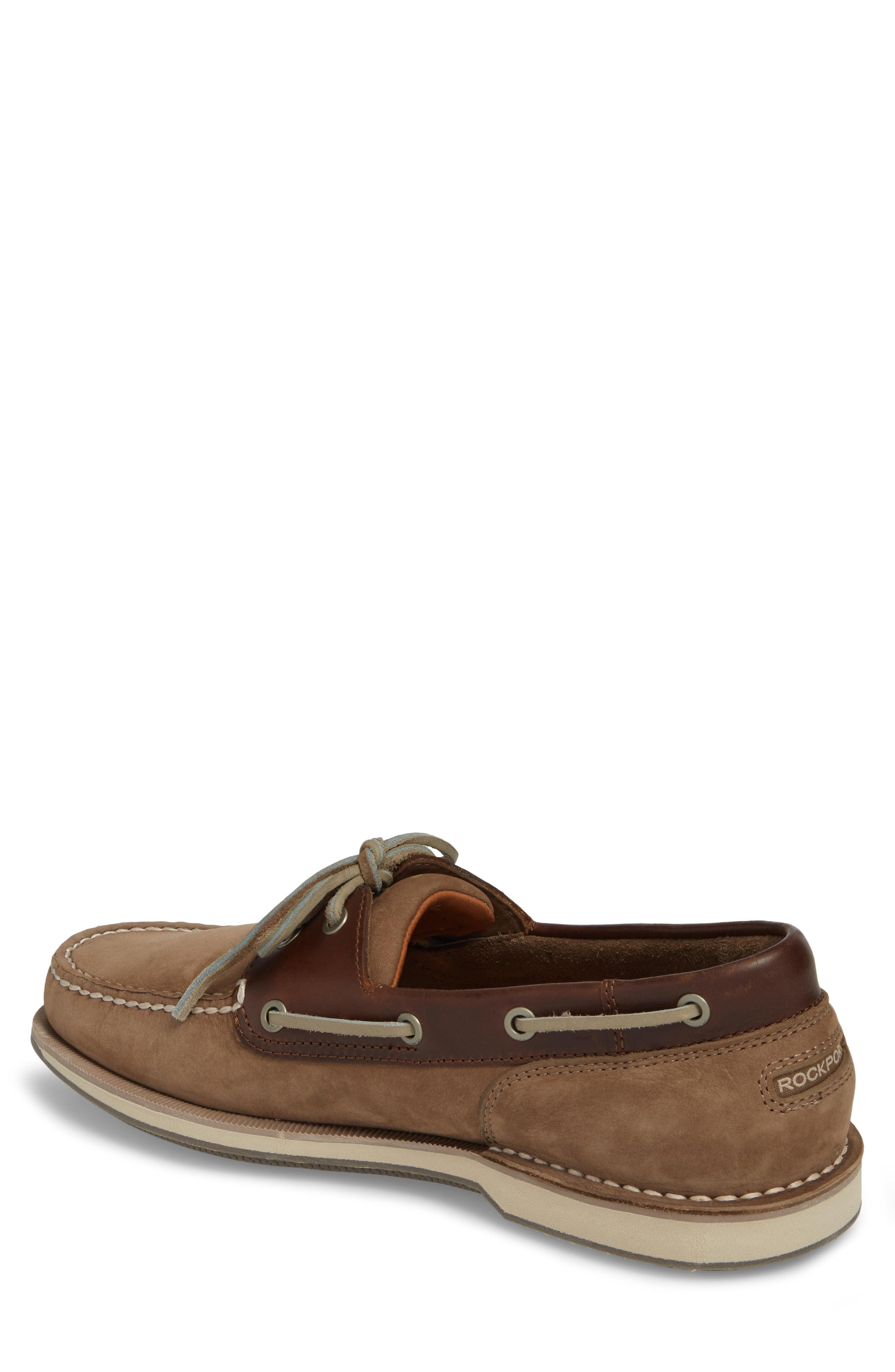 Rockport Leather 'perth' Boat Shoe in Taupe Leather (Brown) for Men