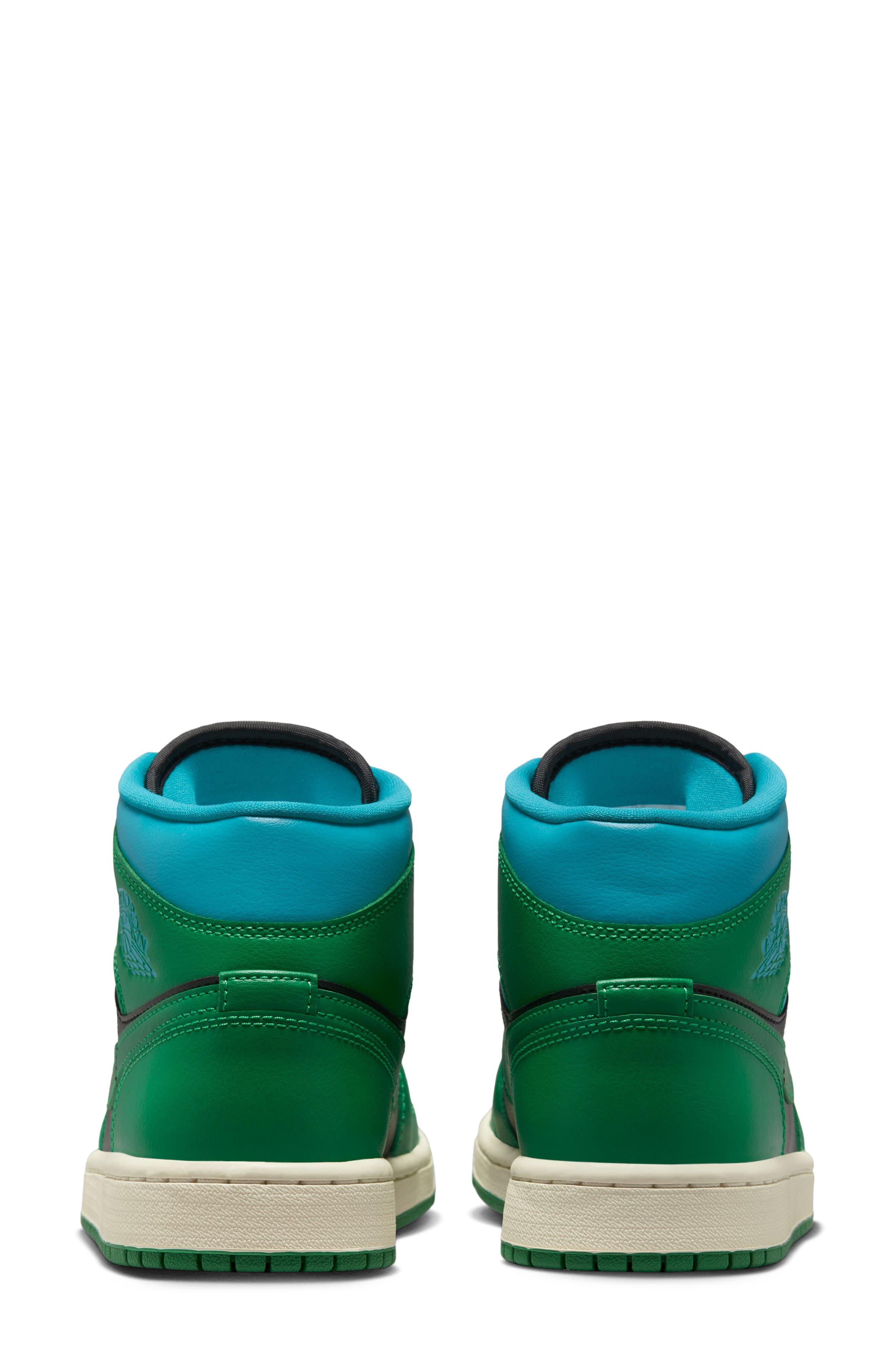 Nike Air Jordan 1 Mid Leather Mid-top Trainers in Green | Lyst