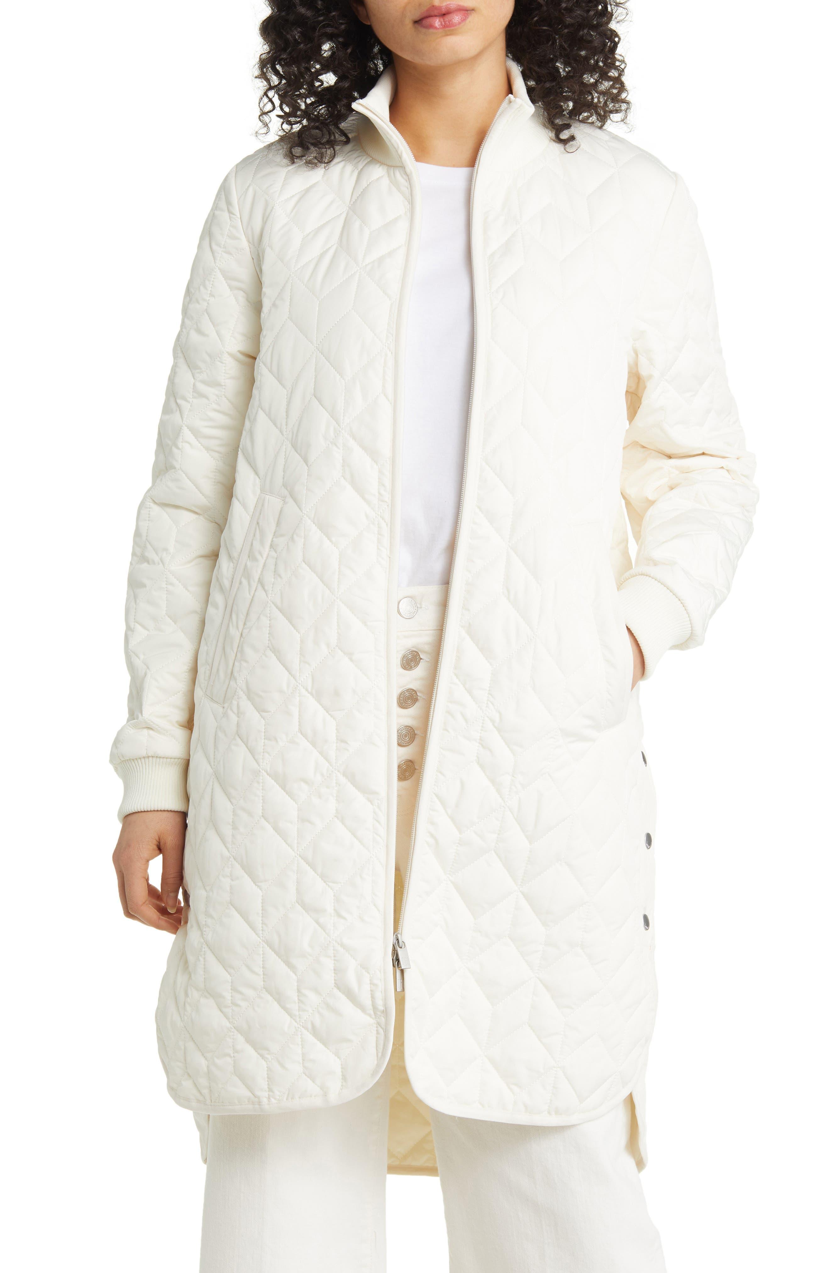 Ilse Jacobsen Isle Jacobsen Long Quilted Jacket in White | Lyst