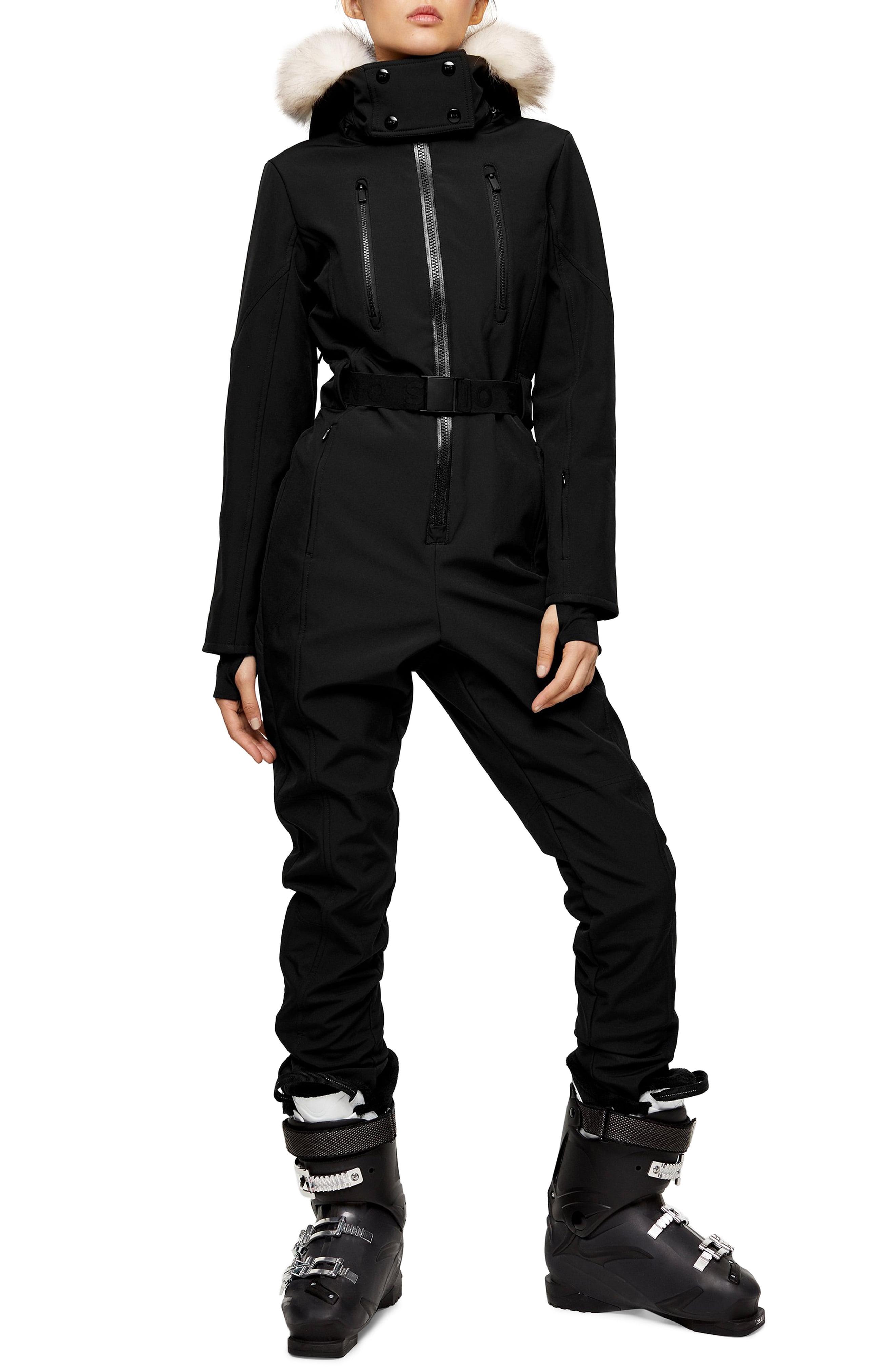 TOPSHOP black Hooded Ski Snow Suit By Sno | Lyst