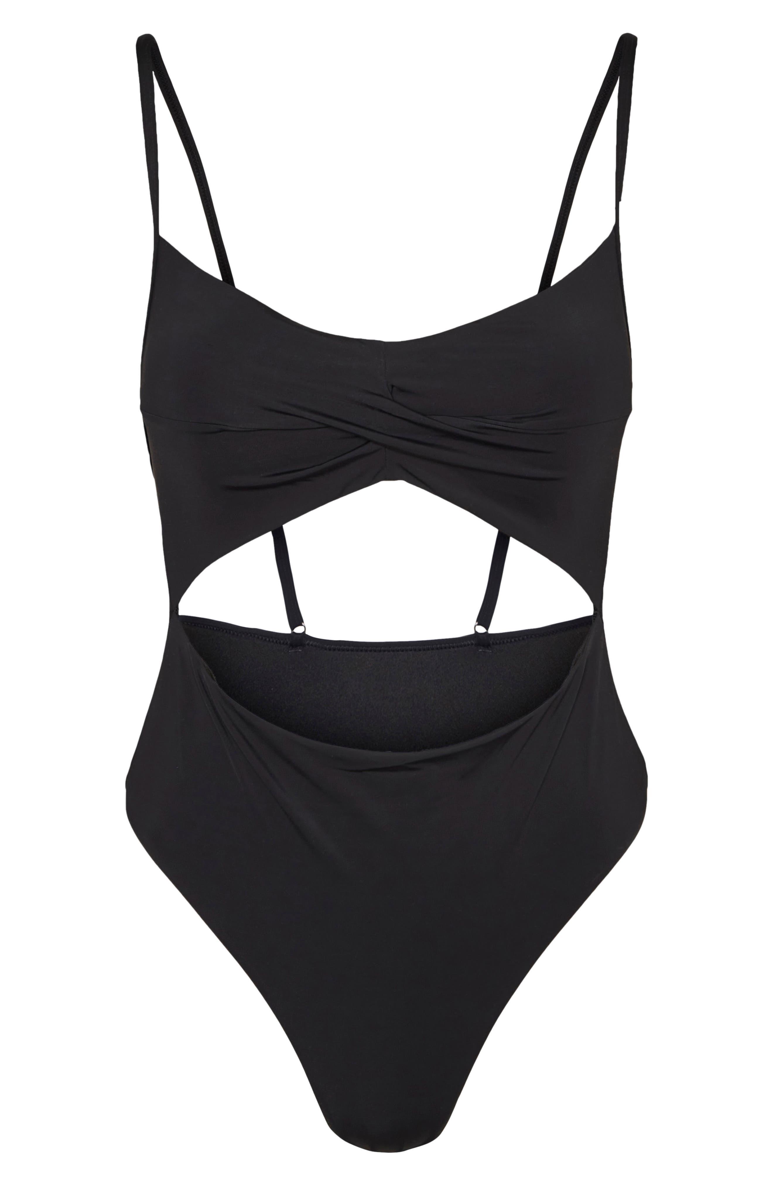 Vero Moda Olivia Cutout One-piece Swimsuit in Black | Lyst