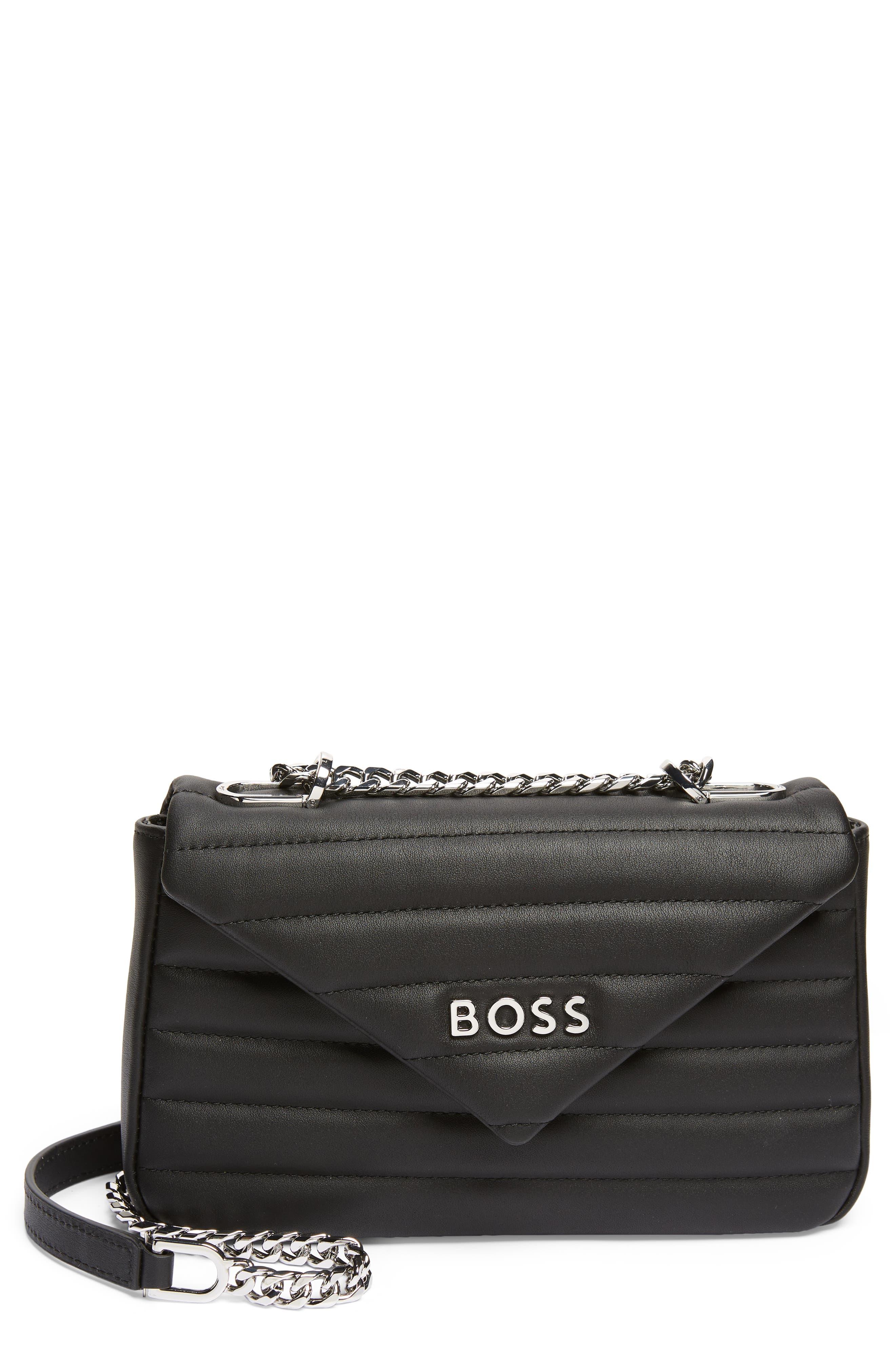 BOSS by HUGO BOSS Ayla Quilted Leather Convertible Crossbody Bag in Black Lyst