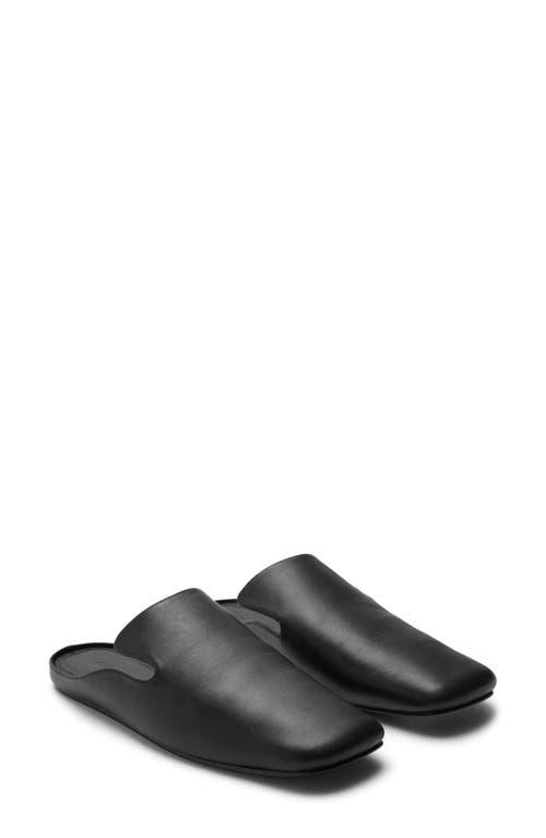 Buckle Mocasines NiÃ±o Mango Mules De Piel Con Monograma TH Negro