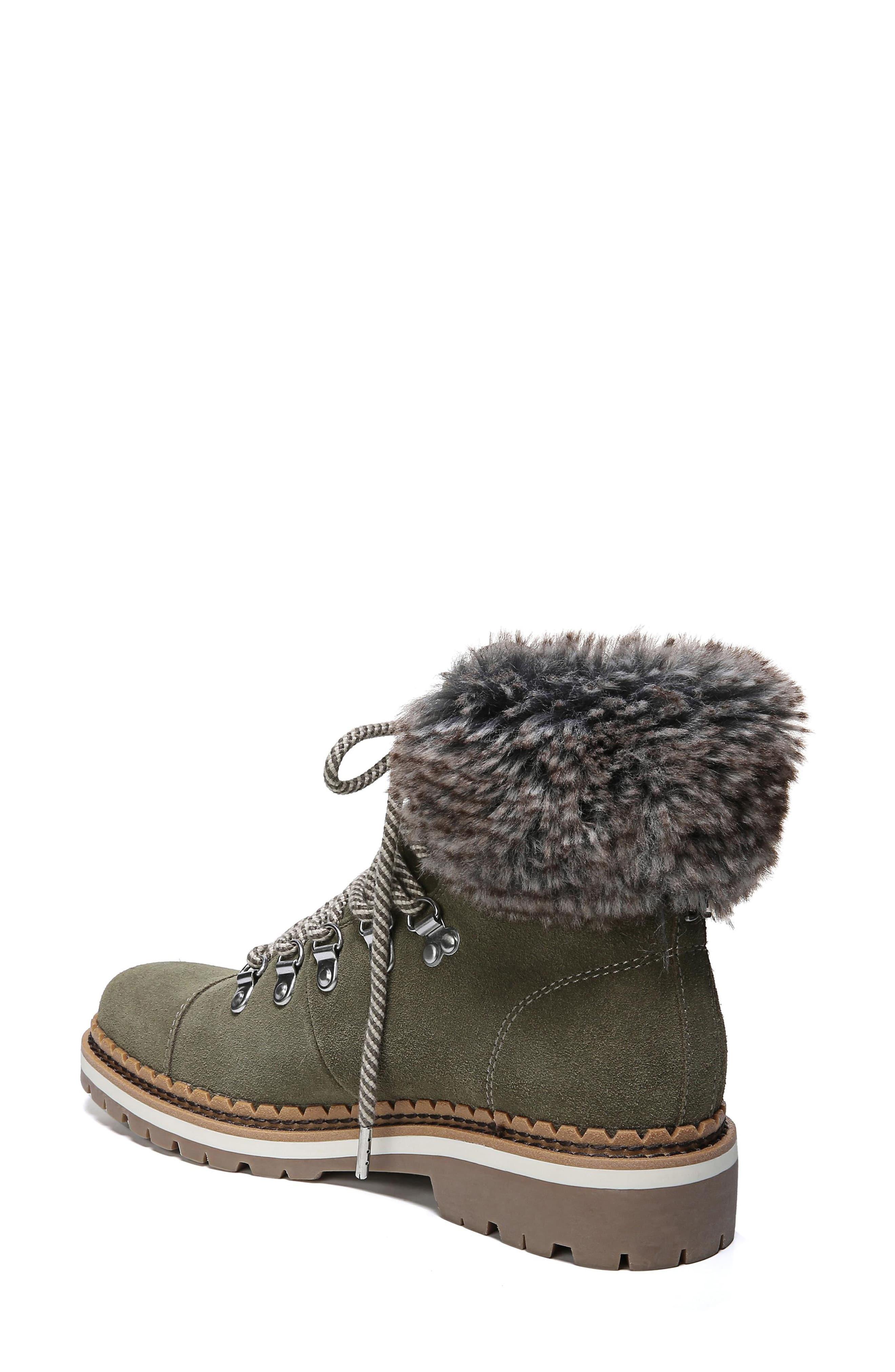 bowen faux fur boot in moss green