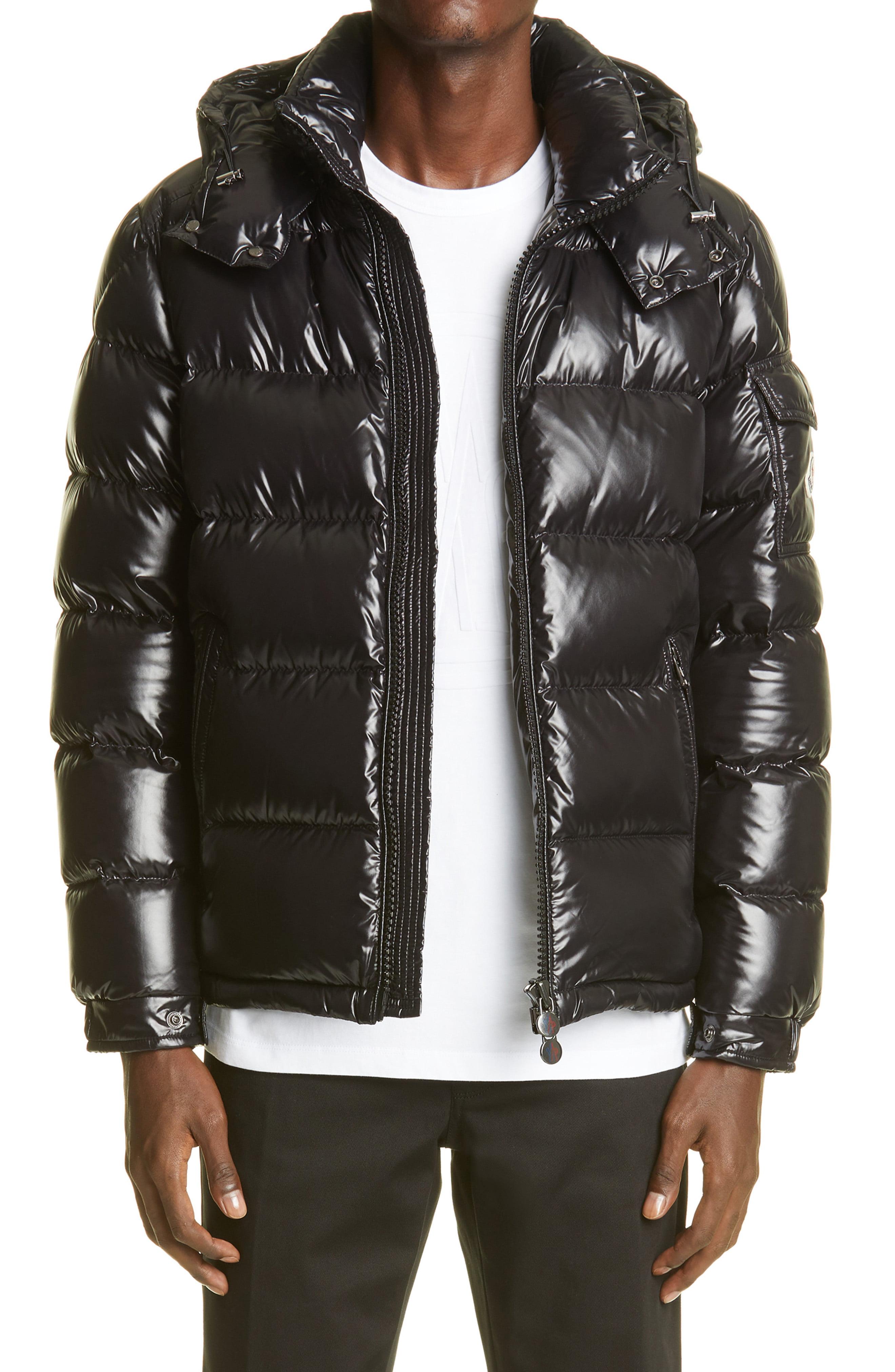 Moncler Maya Lacquered Down Jacket in Black for Men | Lyst
