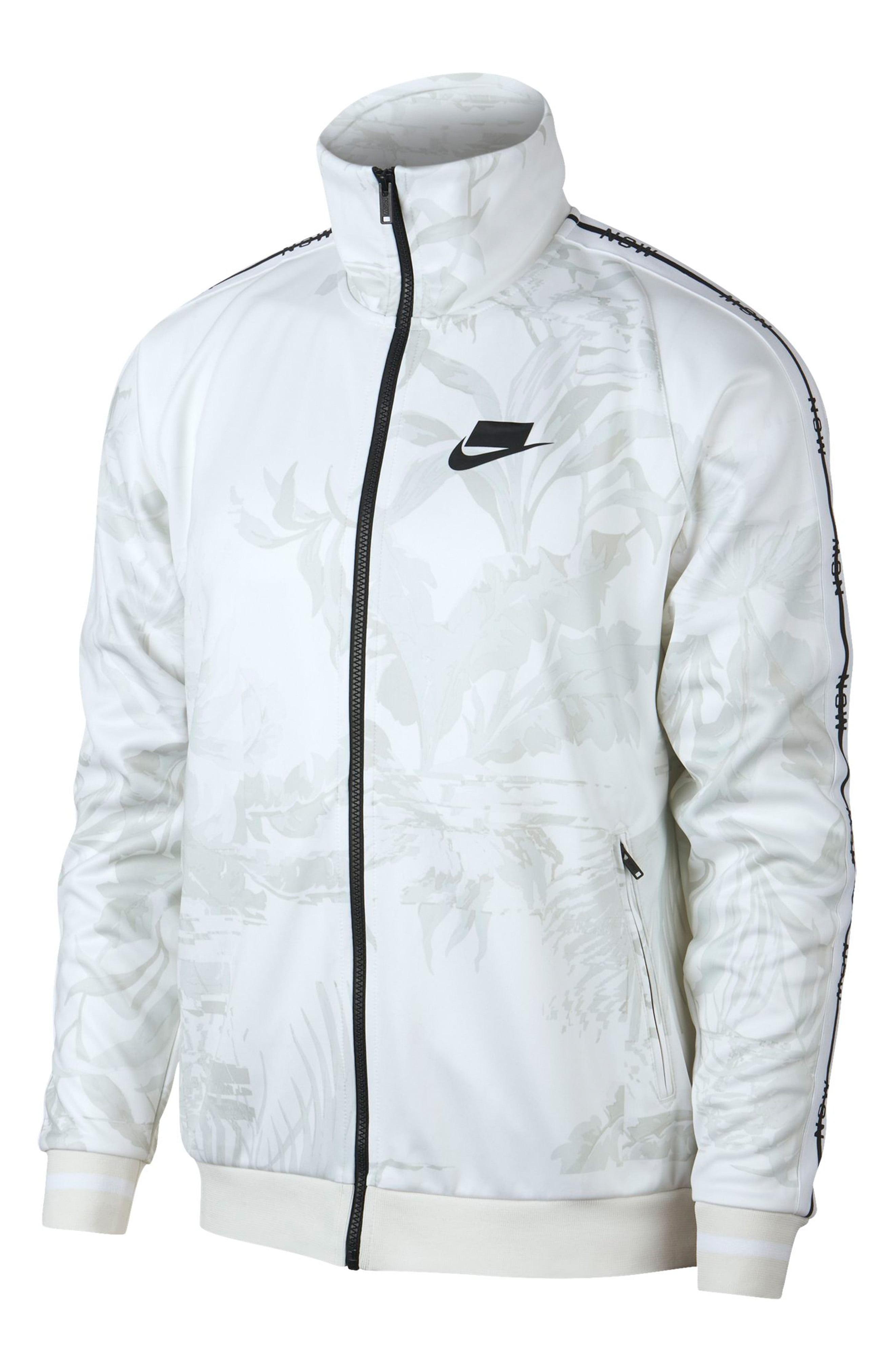nike track jacket white