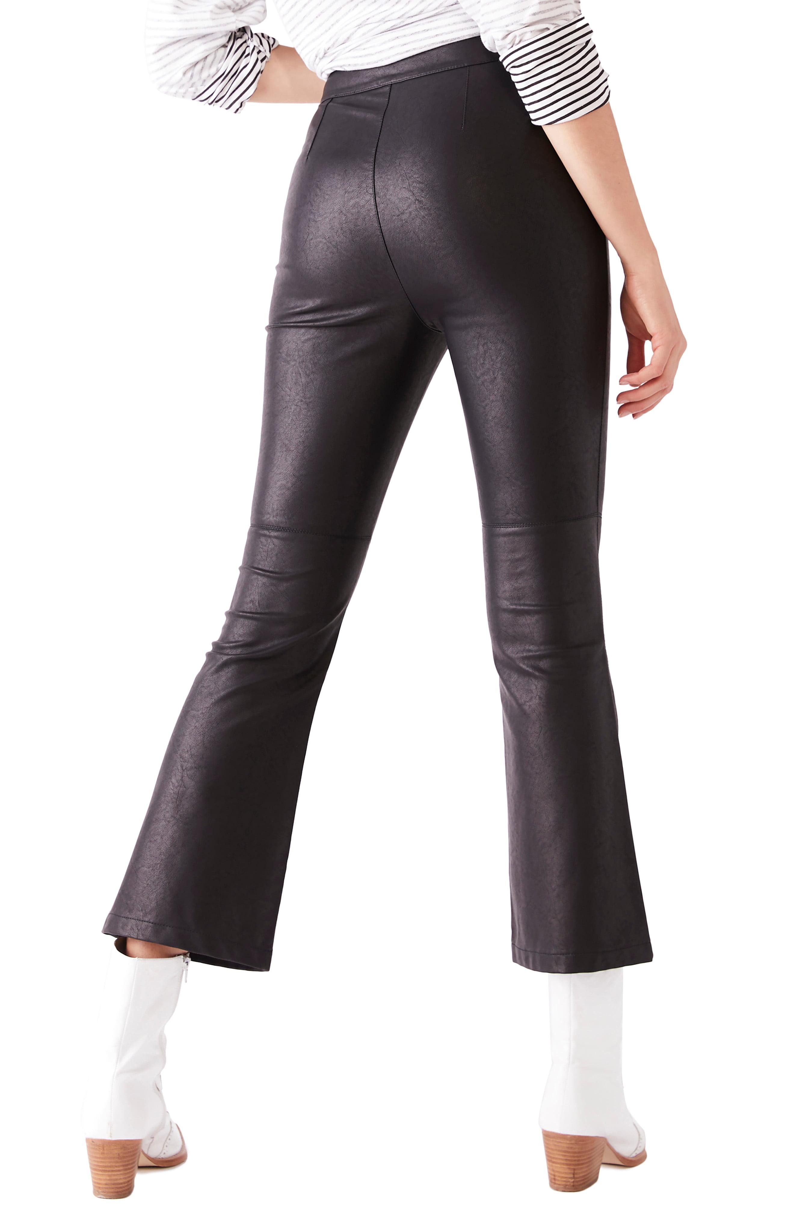 free people black leather pants