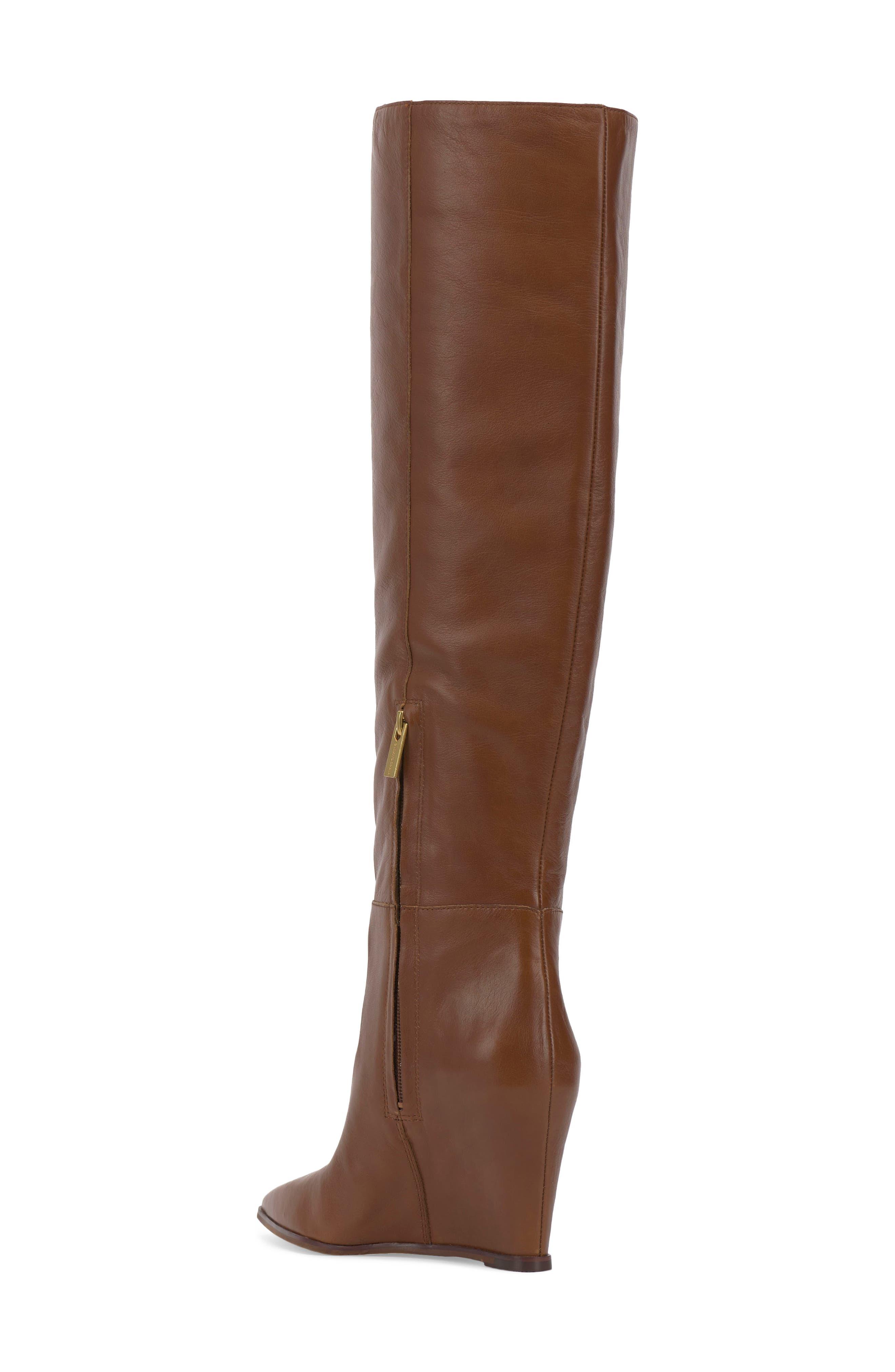 Vince Camuto Tiasie Over The Knee Wedge Boot in Brown