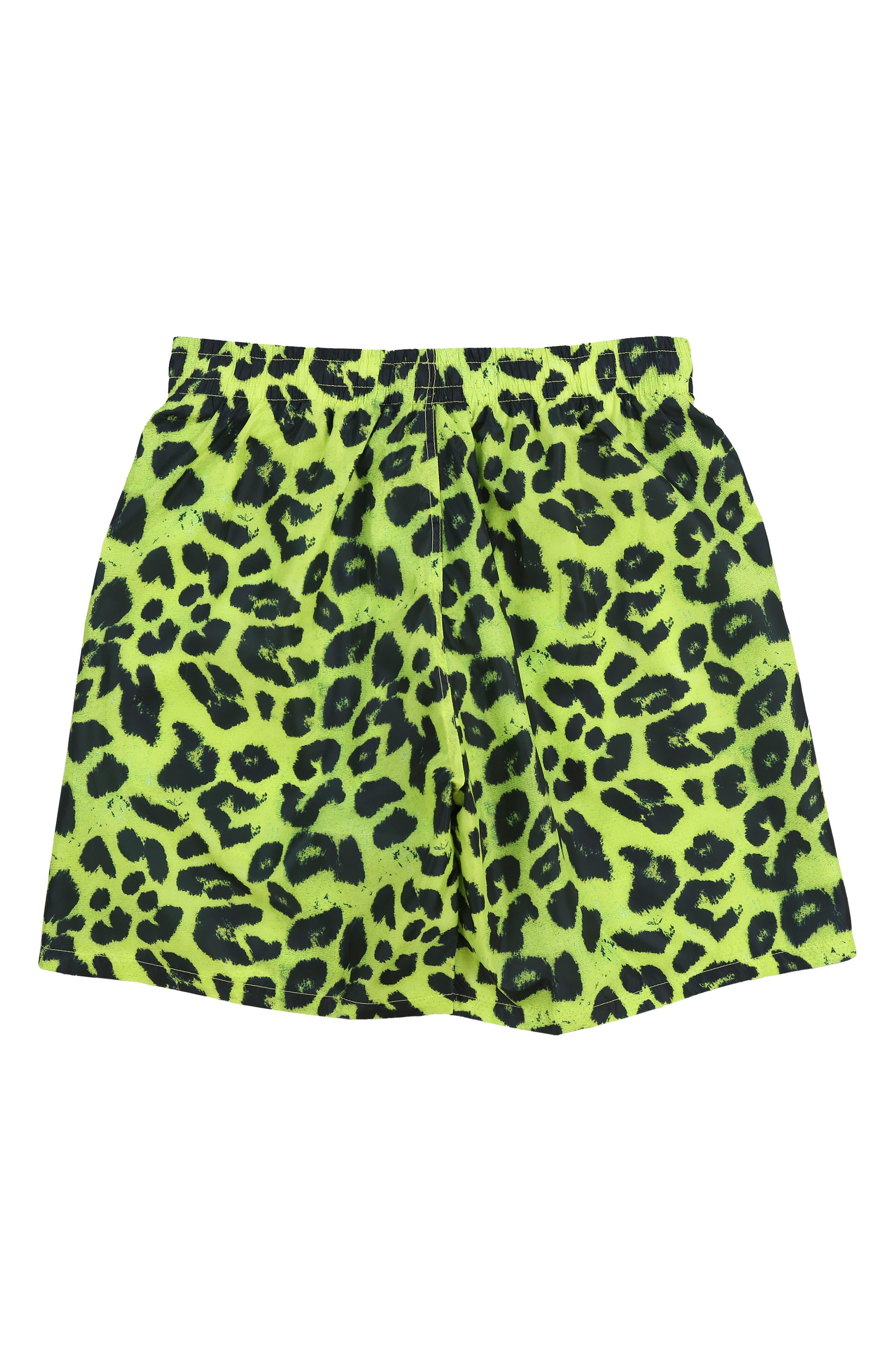 Pleasures Leopard Print Running Shorts in Green for Men | Lyst