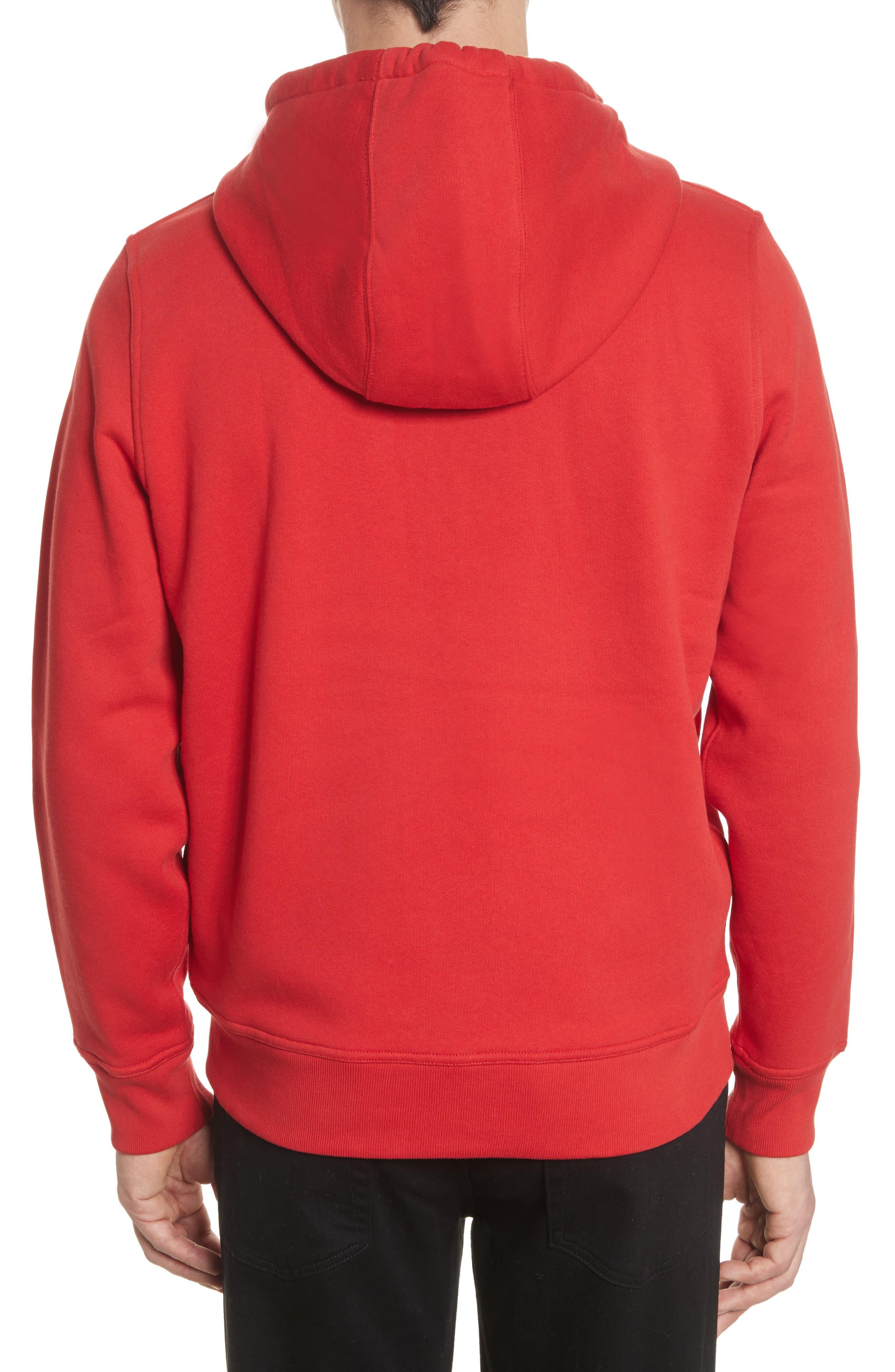 Burberry Fordson Fleece Hoodie in Red for Men - Lyst
