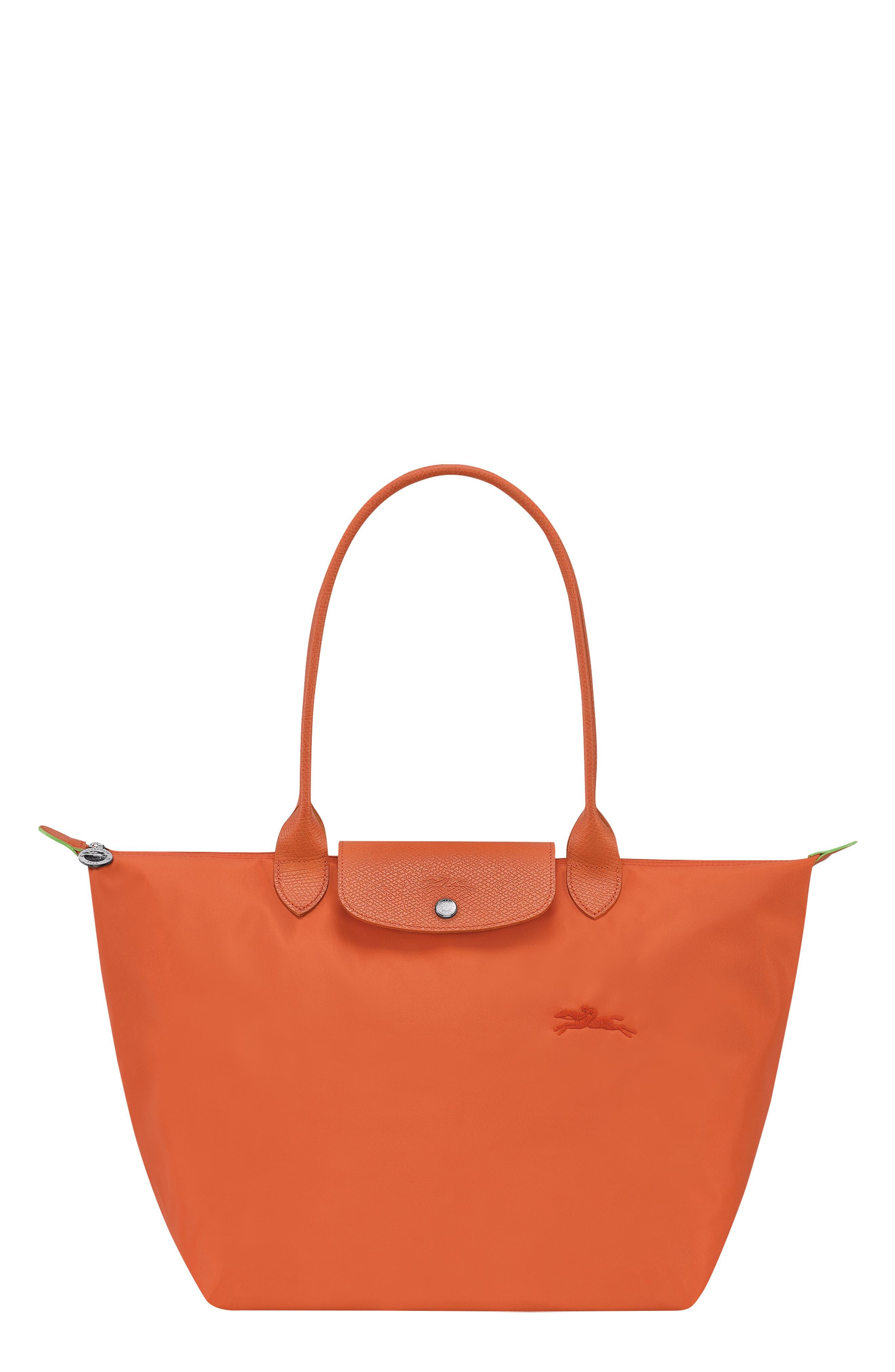 Longchamp Small Le Pliage Recycled Canvas Shoulder Tote in Orange Lyst