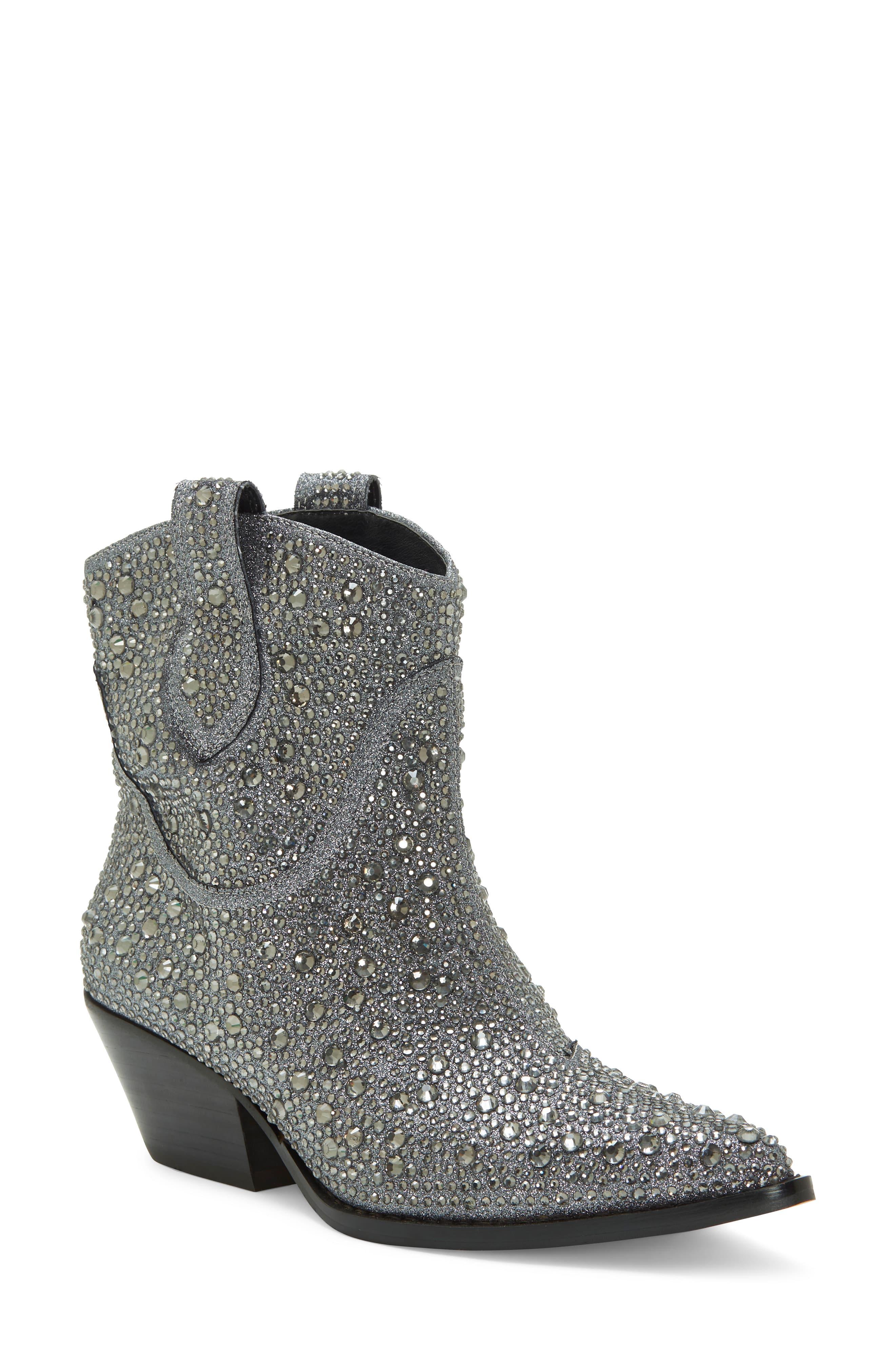 jessica simpson black rhinestone boots