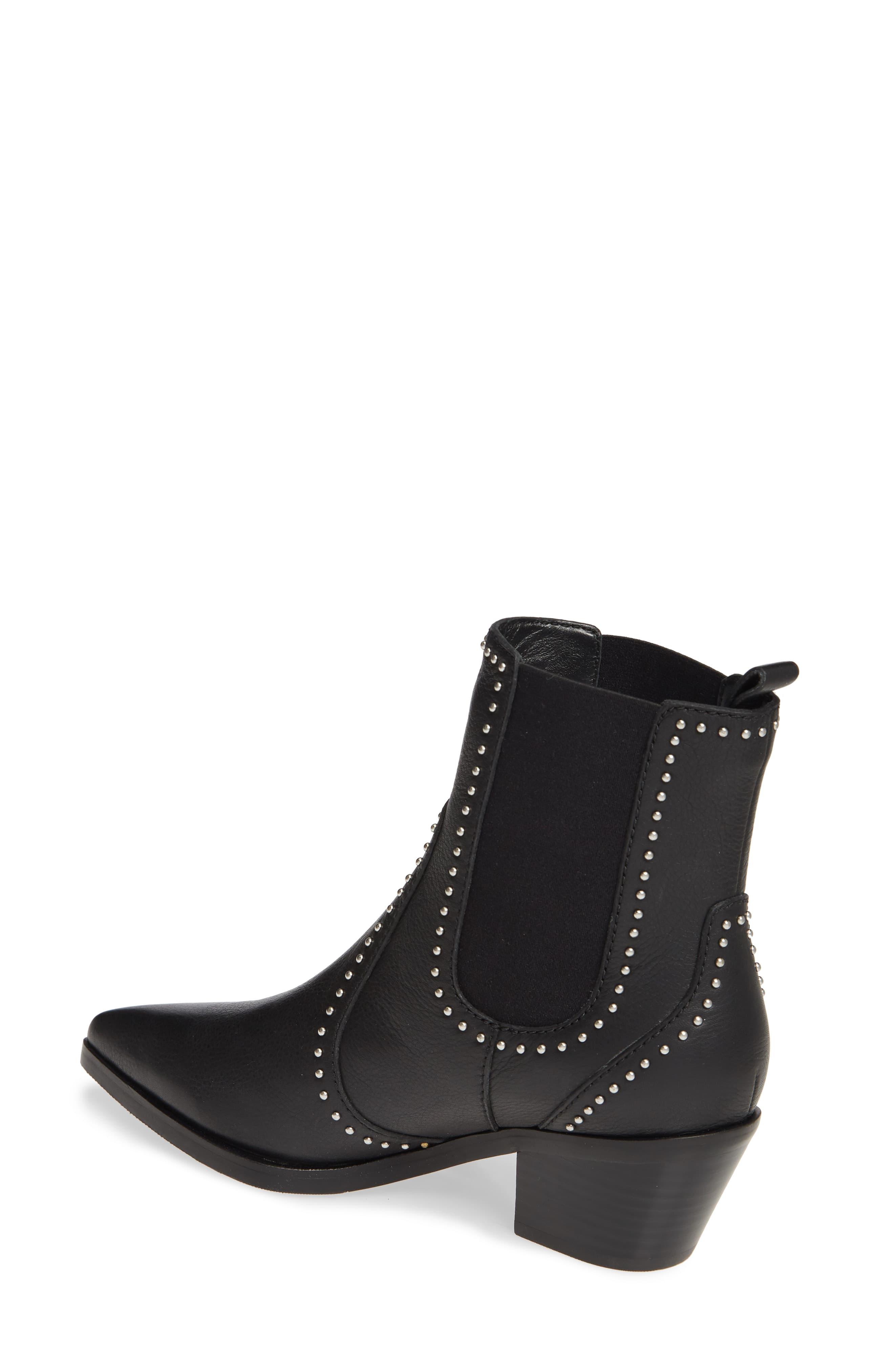 PAIGE Willa Studded Chelsea Boot in Black - Lyst