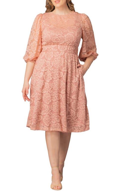 chinese dress ladies Dreamy Mix Long Sleeve Ruffle Lace A-Line Dress main image 1
