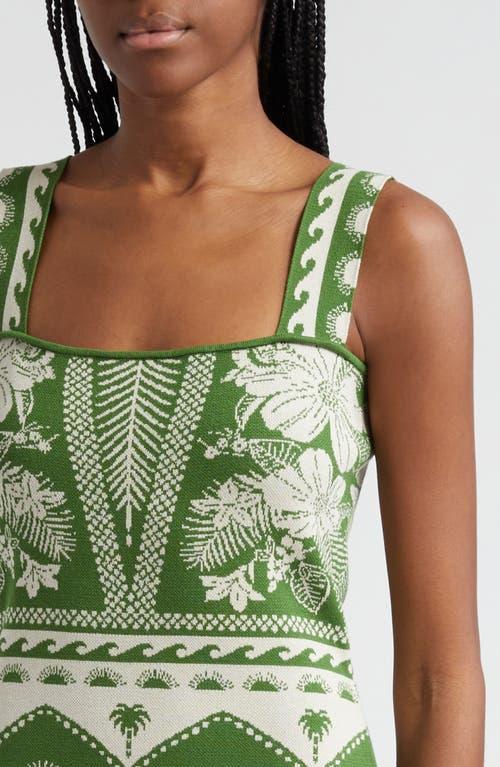 FARM Rio Macaw Jacquard Sweater Dress in Green | Lyst FARM Rio Macaw Jacquard Sweater Dress in Green | Lyst