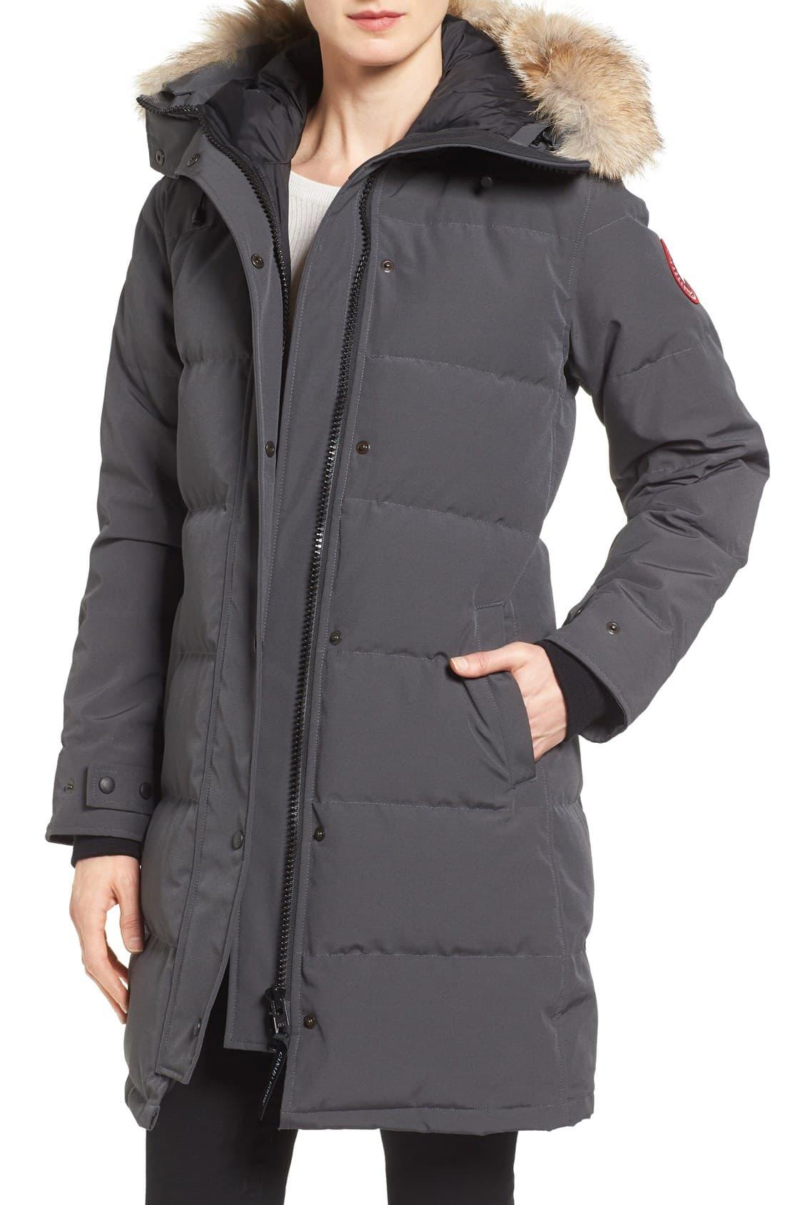 canada goose shelburne genuine coyote fur trim down parka