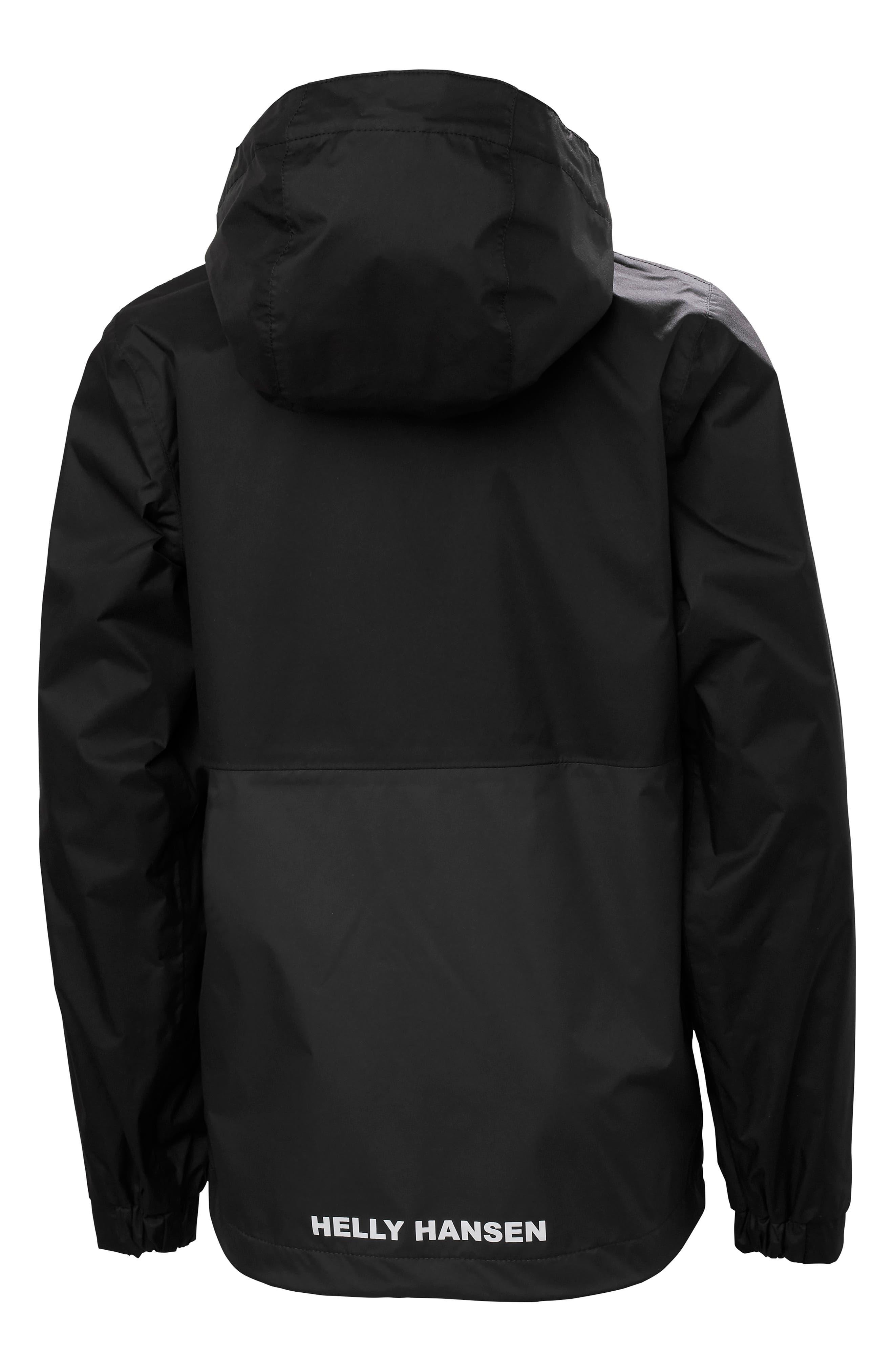 Helly Hansen Kids' Active Stripe Waterproof Jacket in Black | Lyst