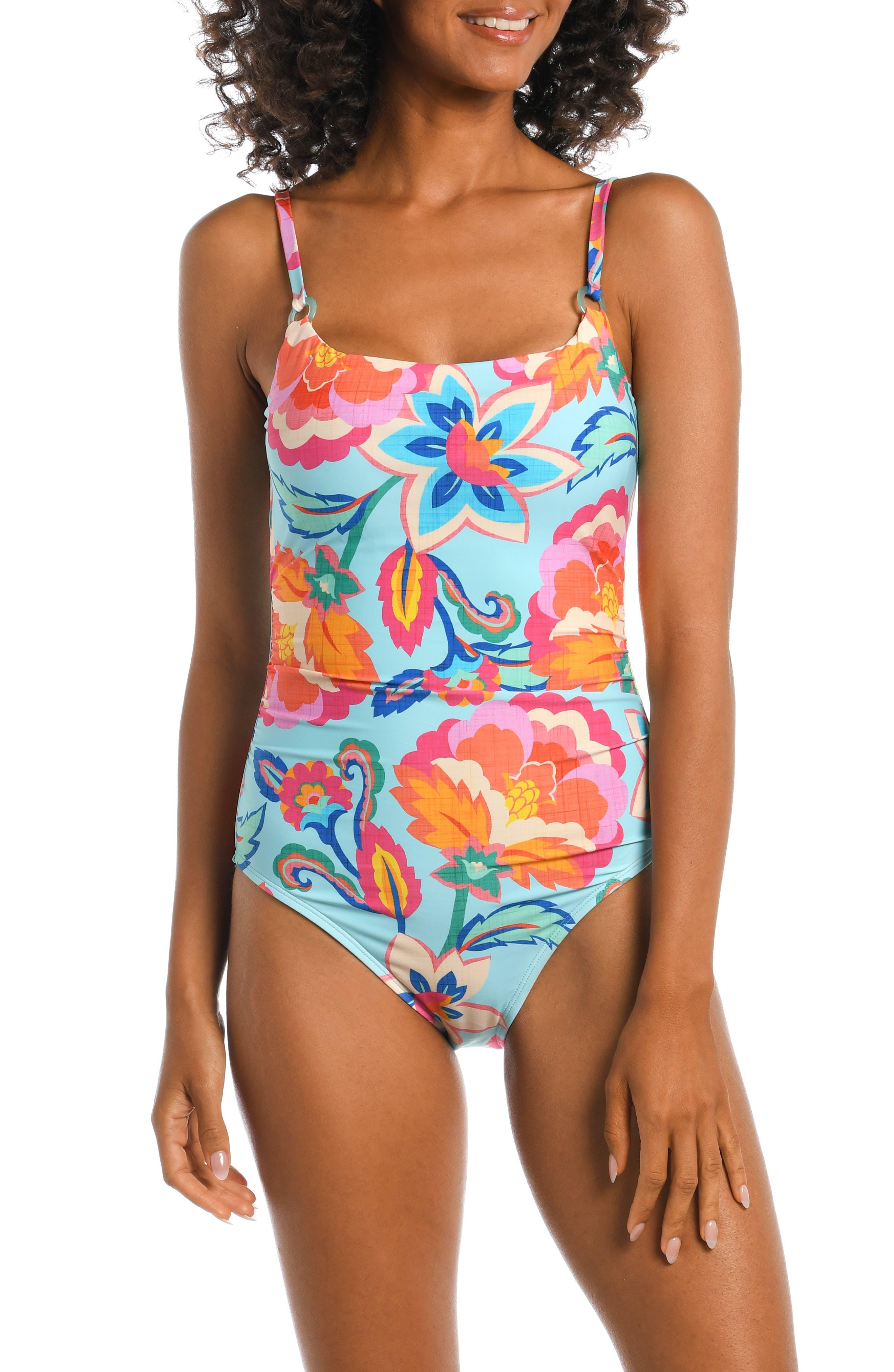 La Blanca Breezy Mio Onepiece Swimsuit in Blue Lyst