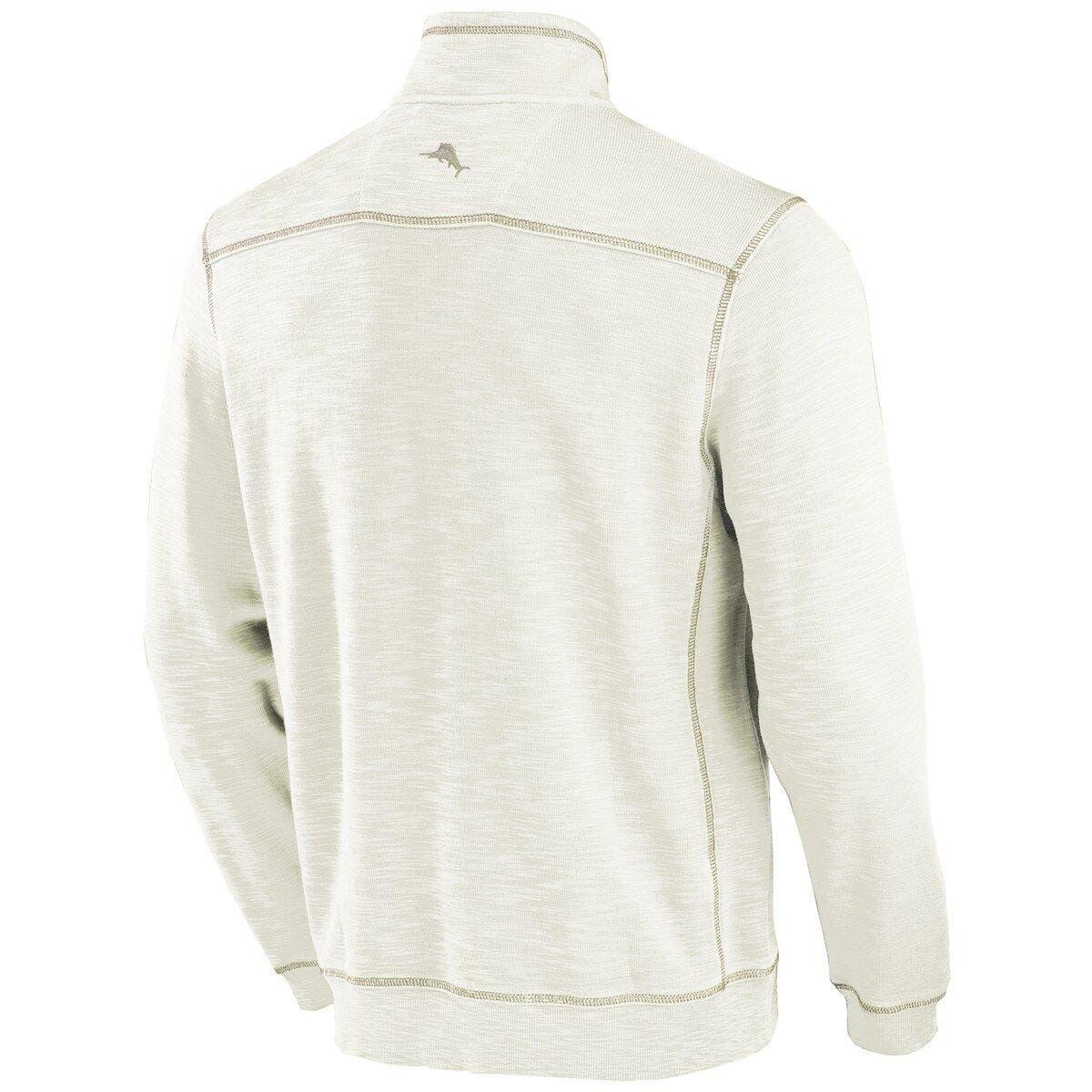 Men's Kansas City Chiefs Tommy Bahama Gray Delray Frond IslandZone Half-Zip  Sweatshirt