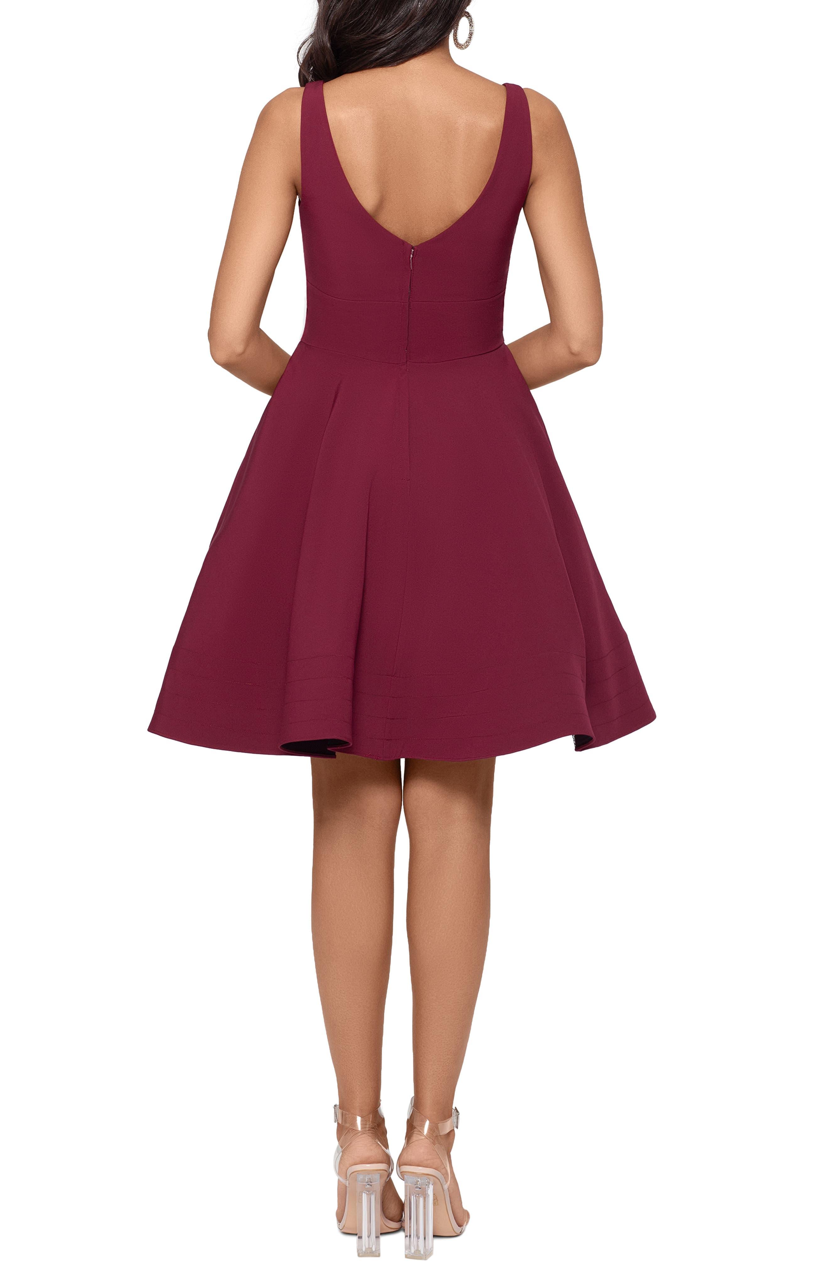 xscape v neck gown