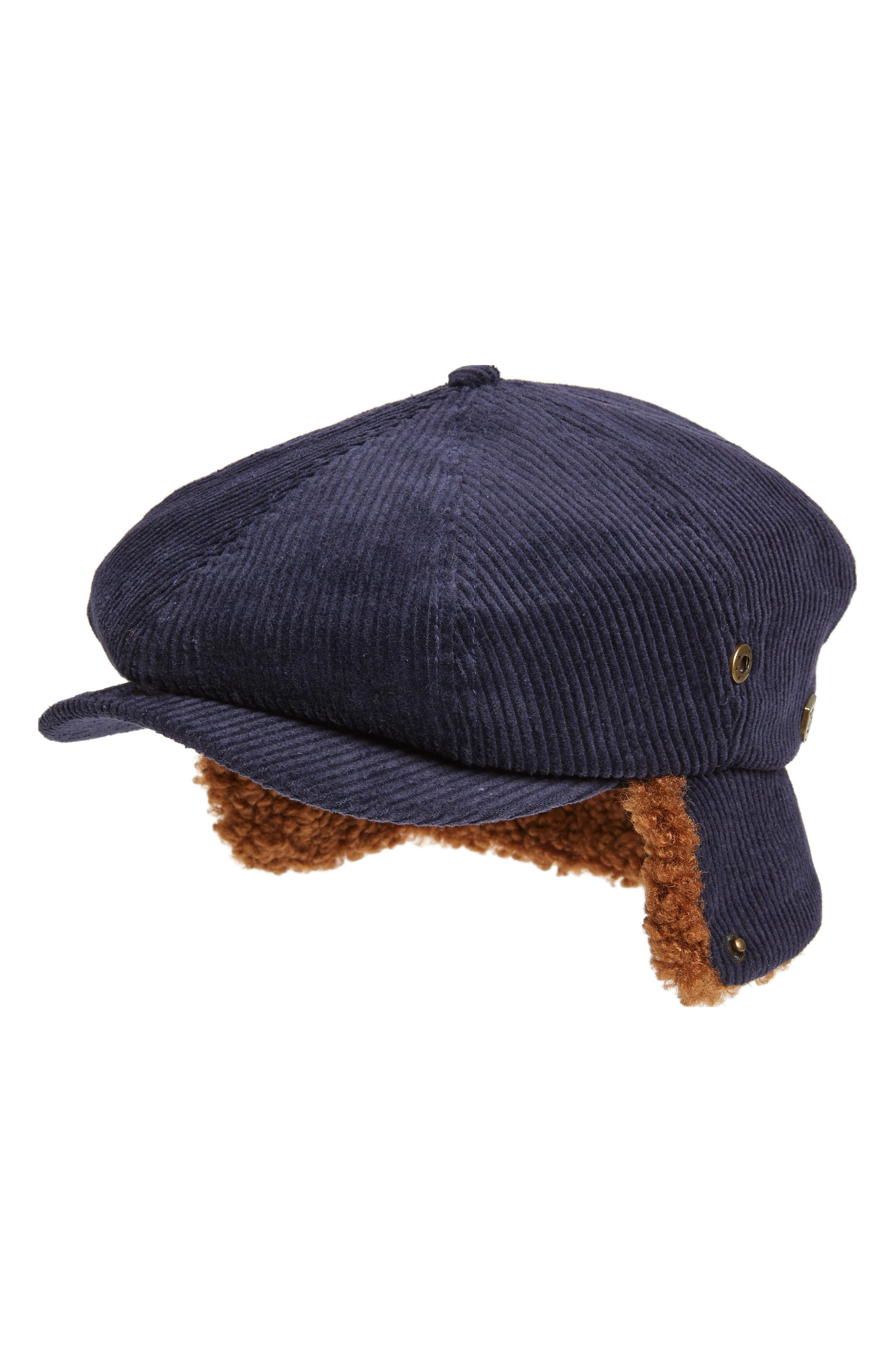 navy driving cap