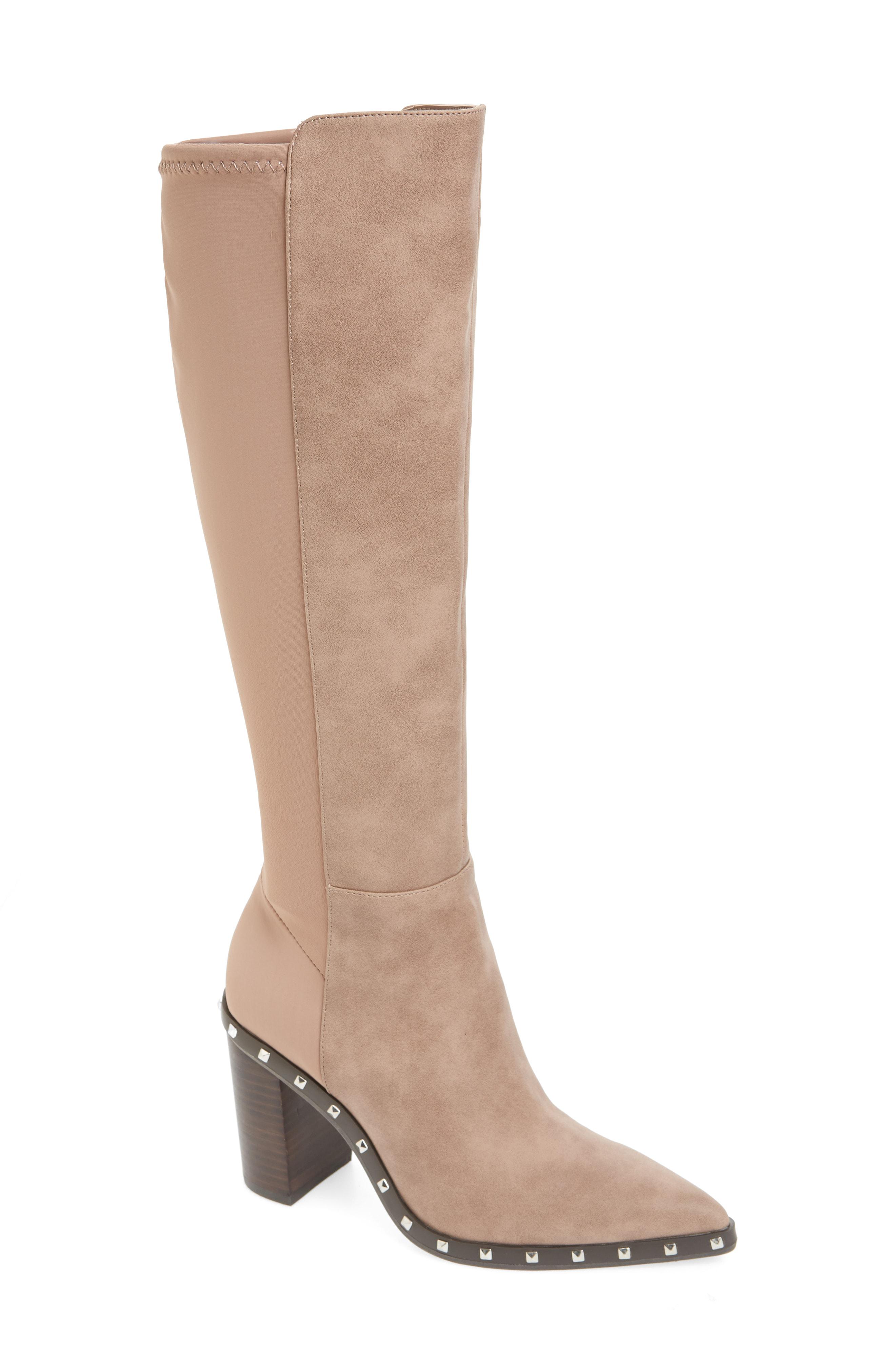 studded knee high stretch boot charles by charles david