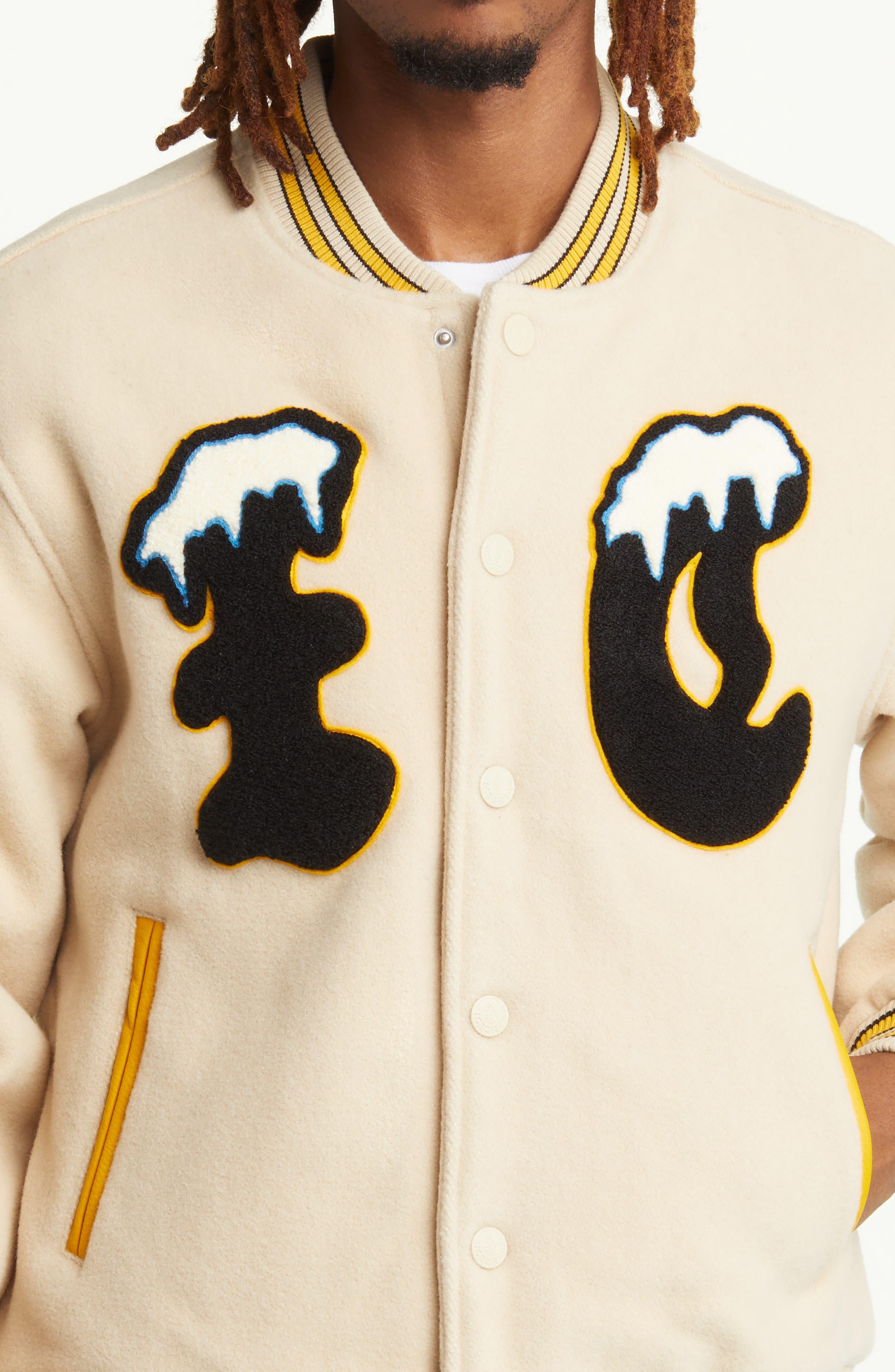 Letterman jacket with on sale flap