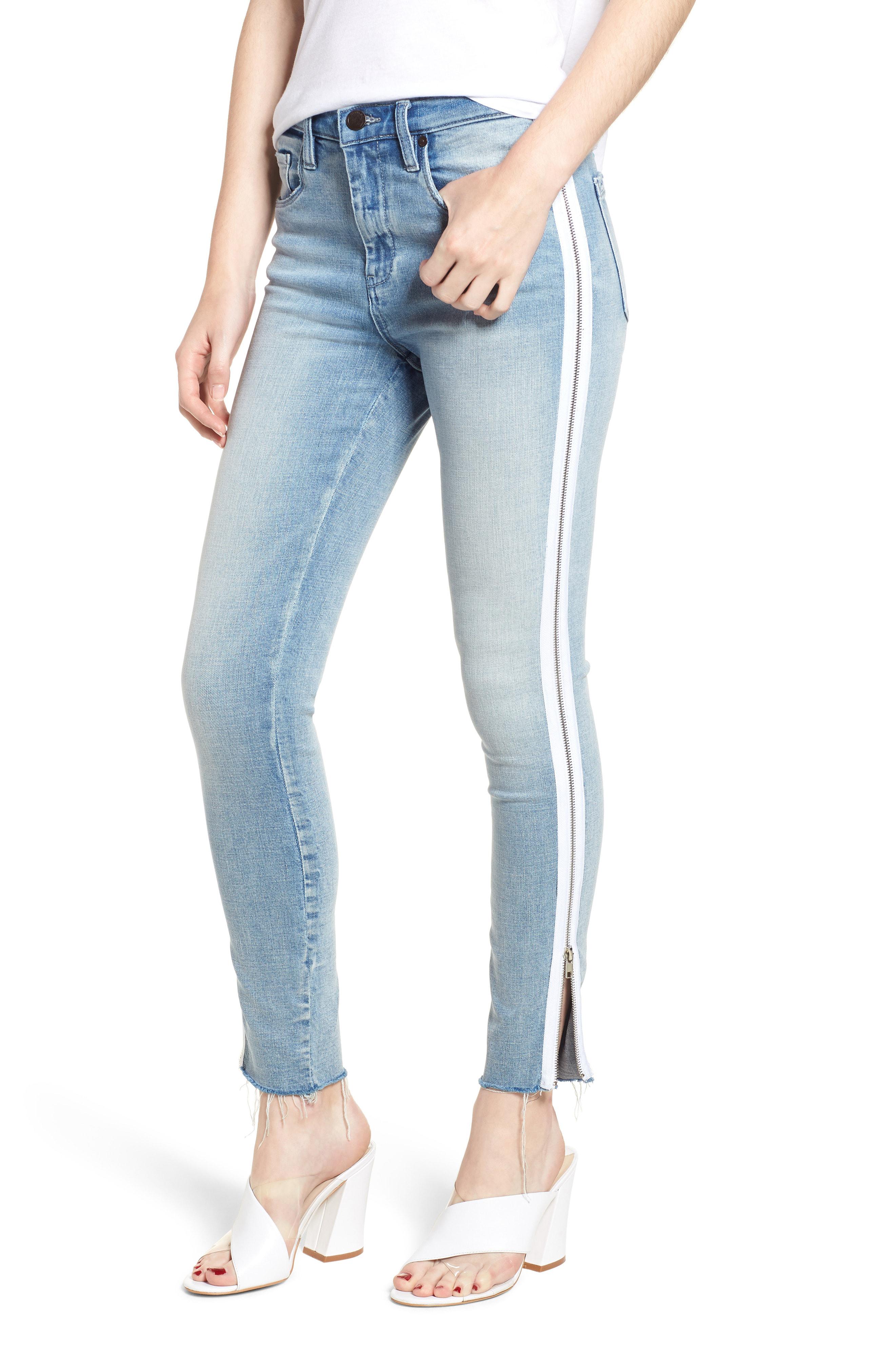 zip side jeans