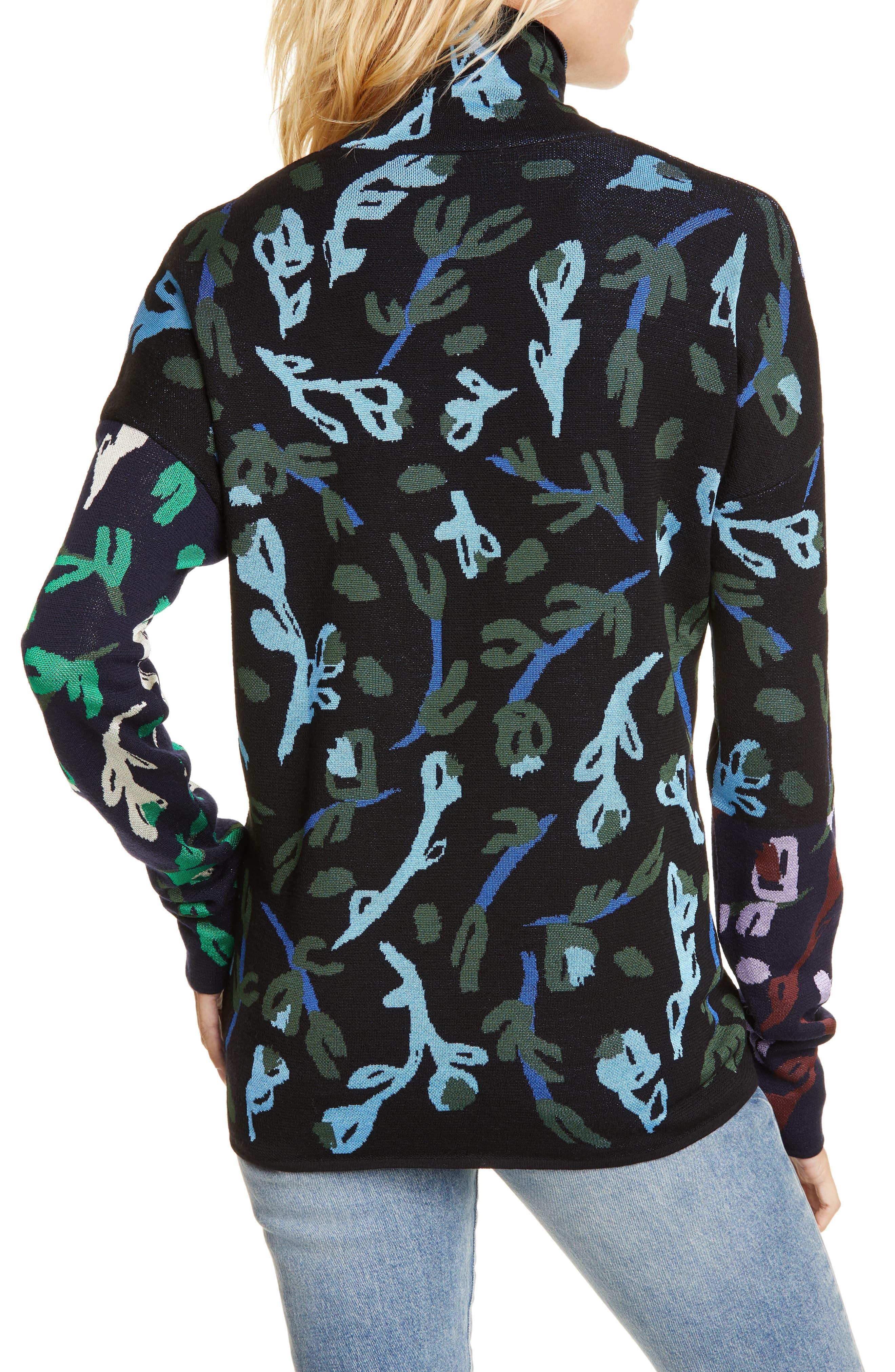 floral jacquard sweater