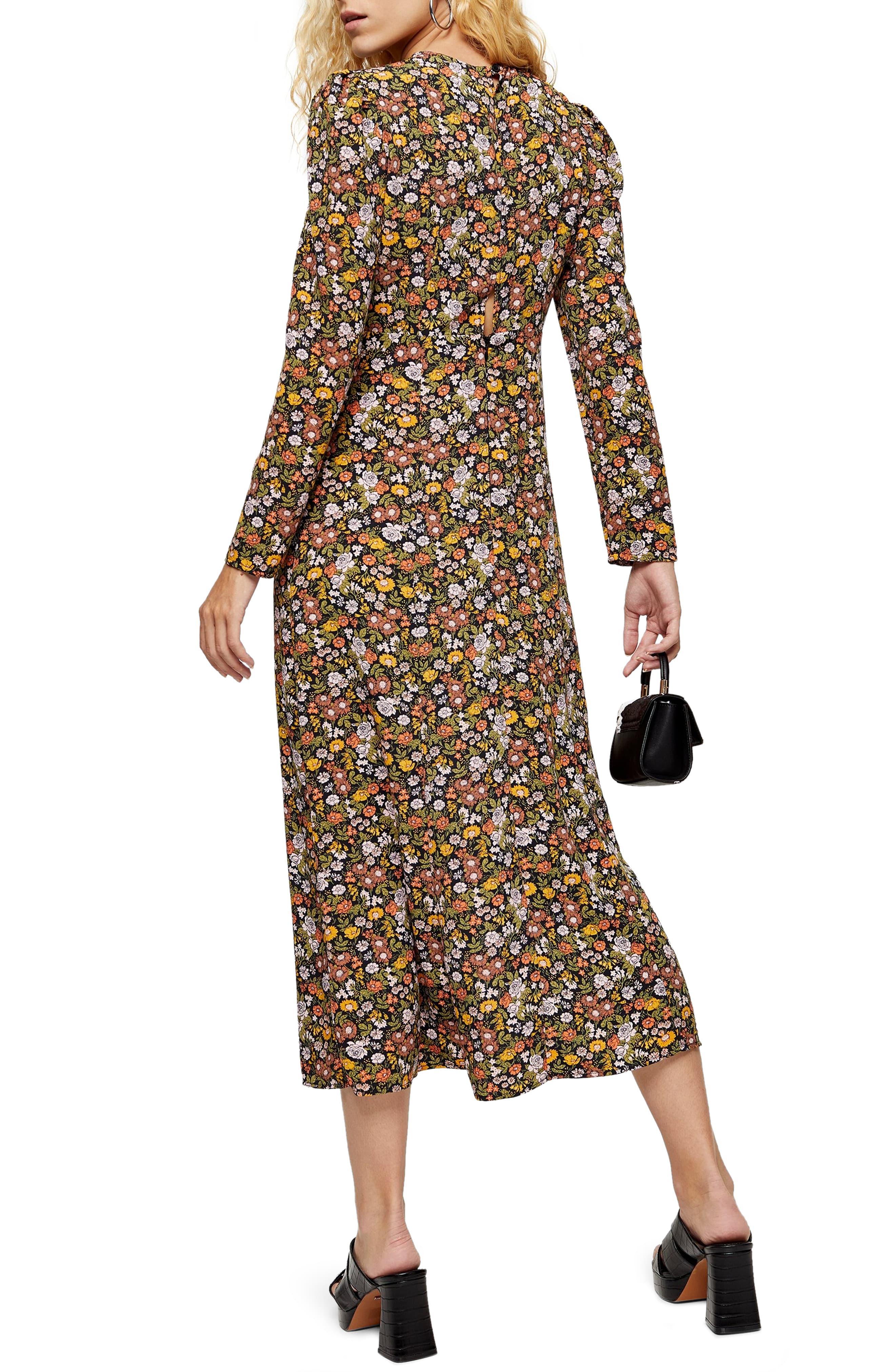 topshop midi floral dress
