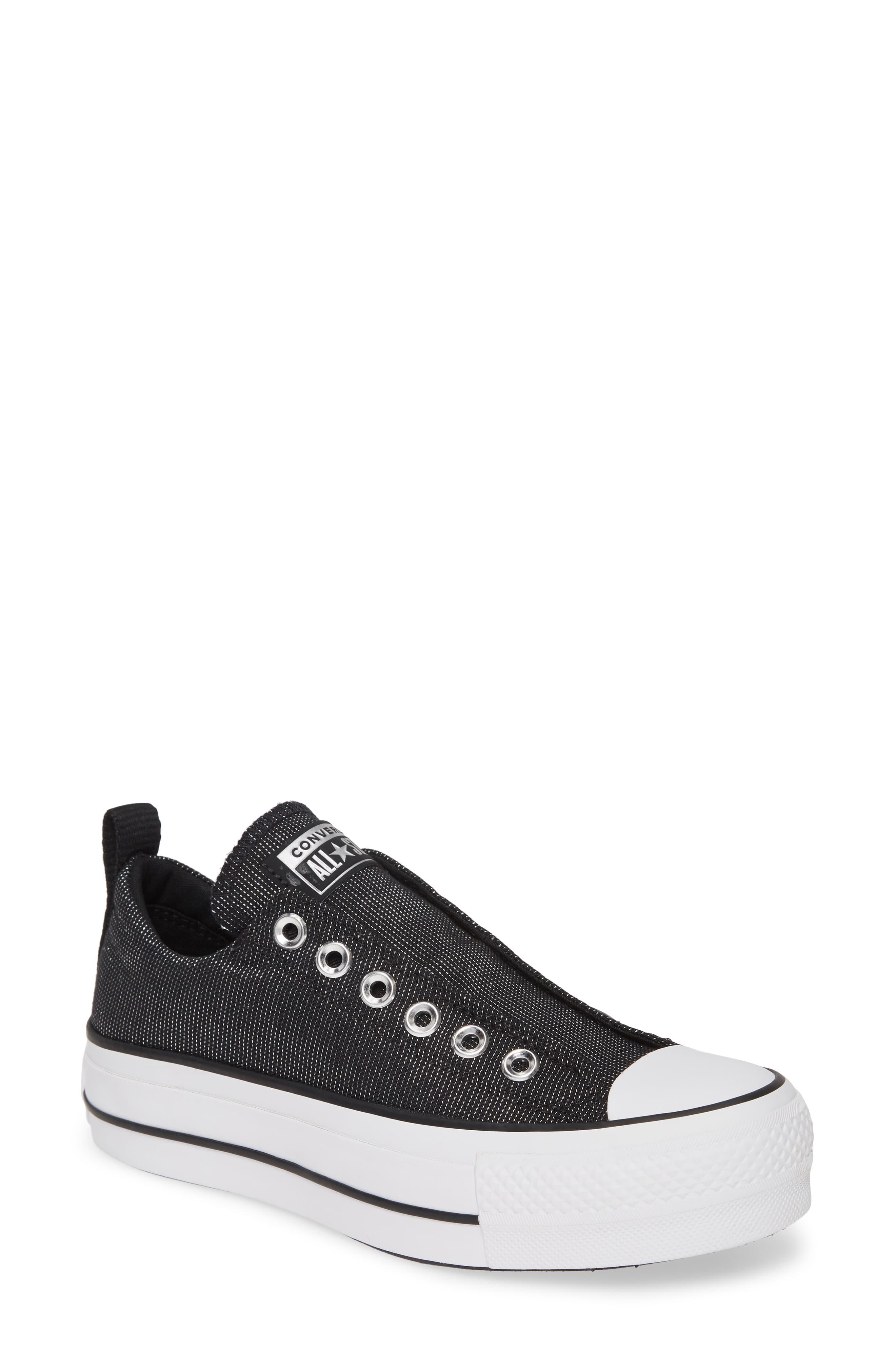 Converse Chuck Taylor All Star Lift Slip-on Sneaker in Black/ White ...