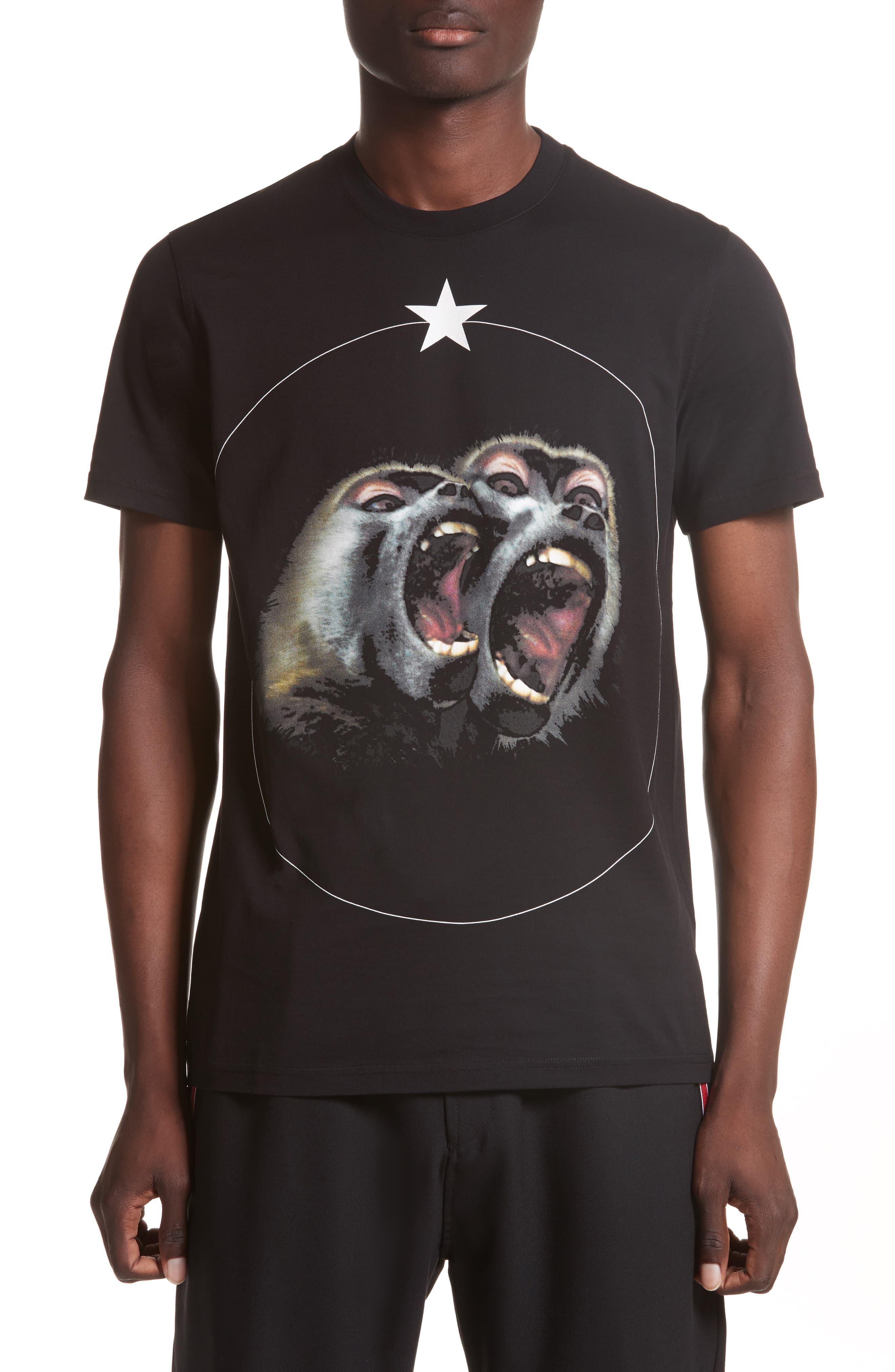 Givenchy Cuban Fit Monkey Brothers Graphic T-shirt in Black for Men - Lyst