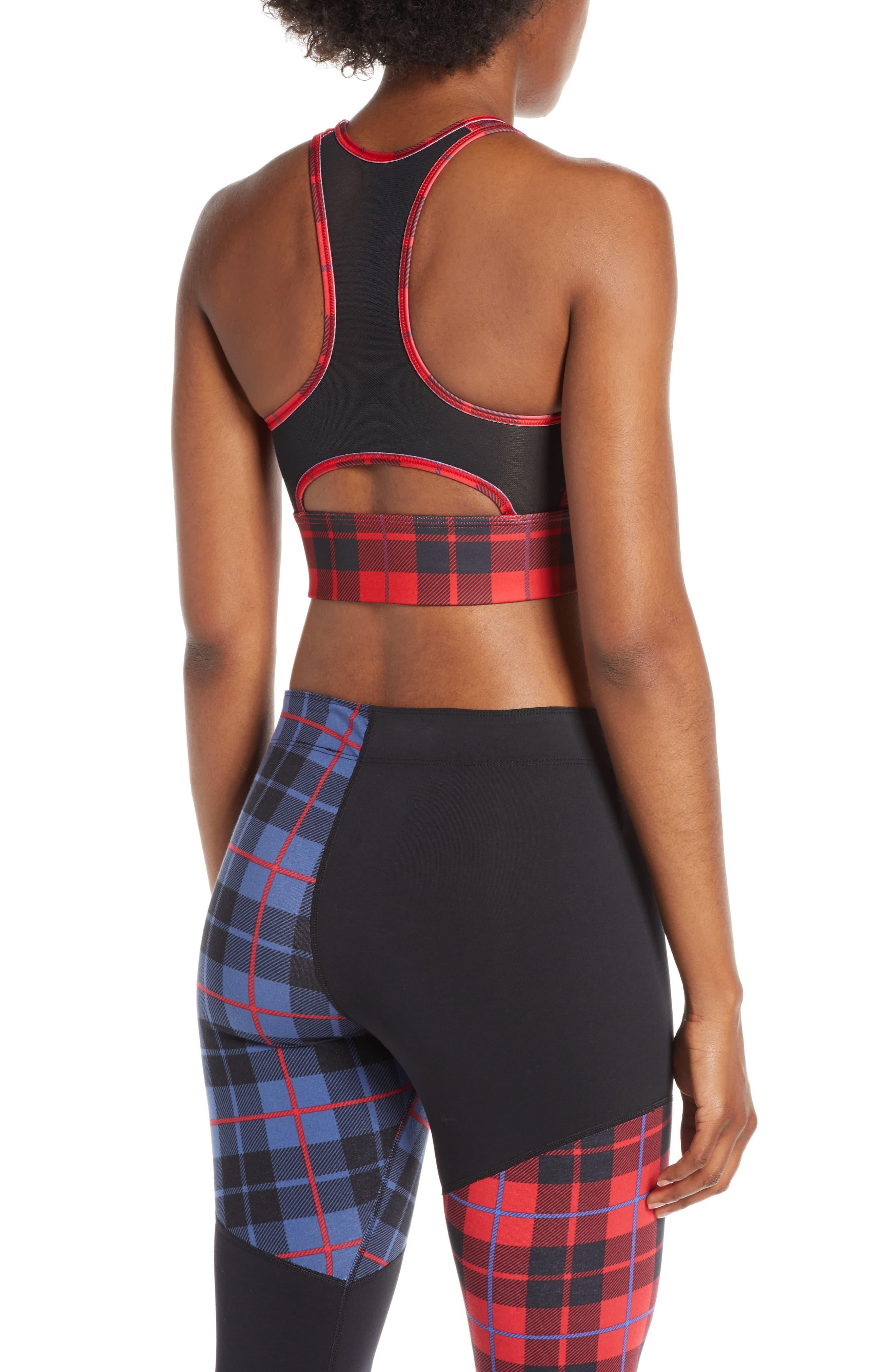 nike plaid sports bra