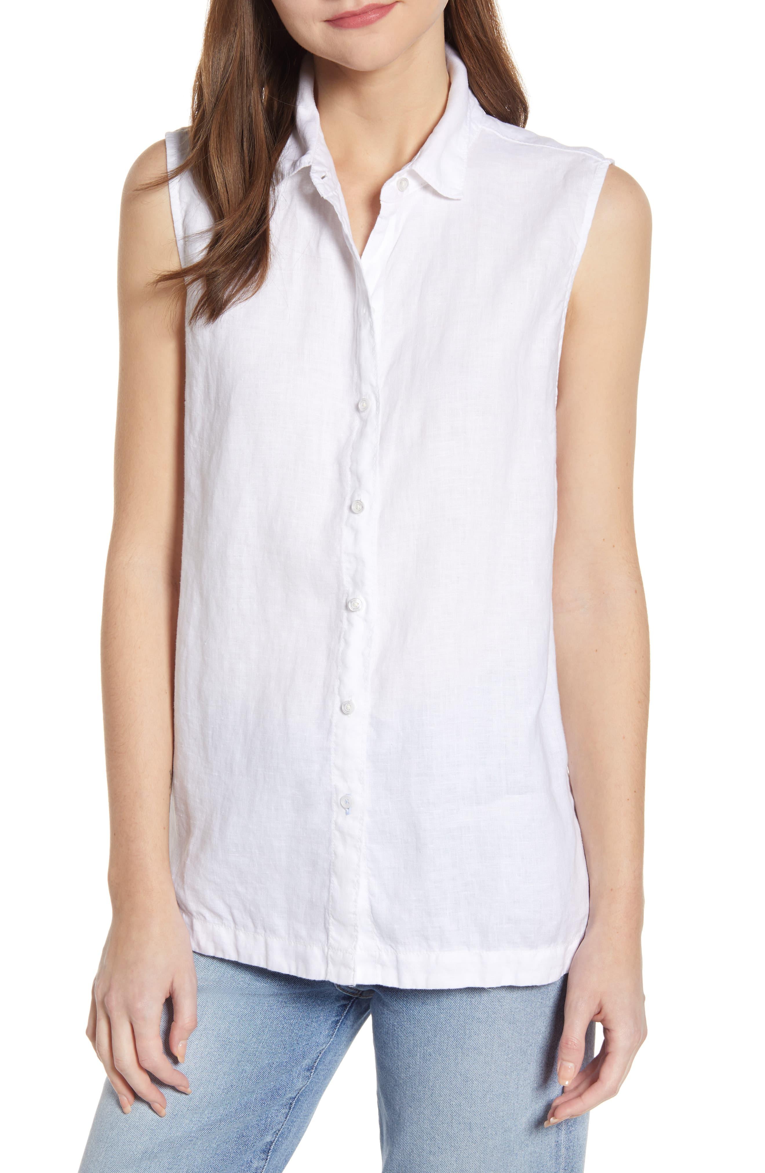 Tommy Bahama New Sea Glass Breezer Sleeveless Linen Shirt in White - Lyst