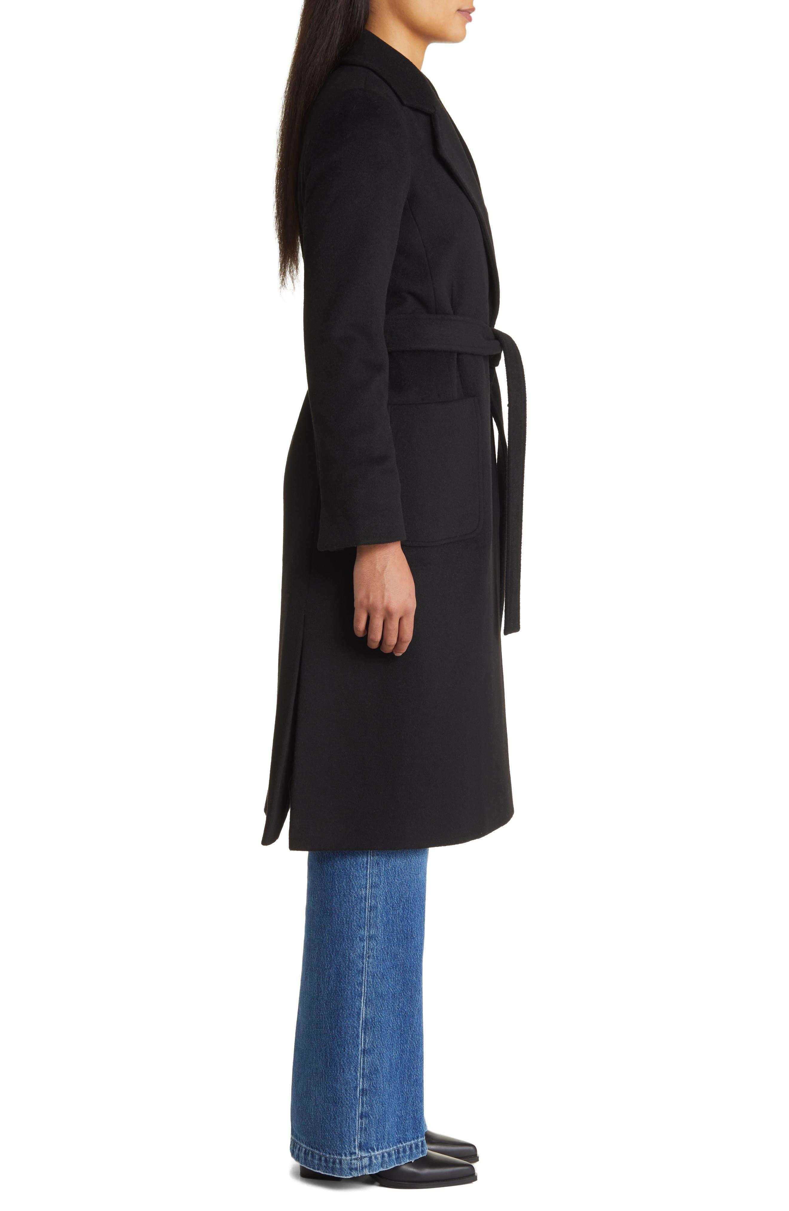 sam edelman belted wool blend coat