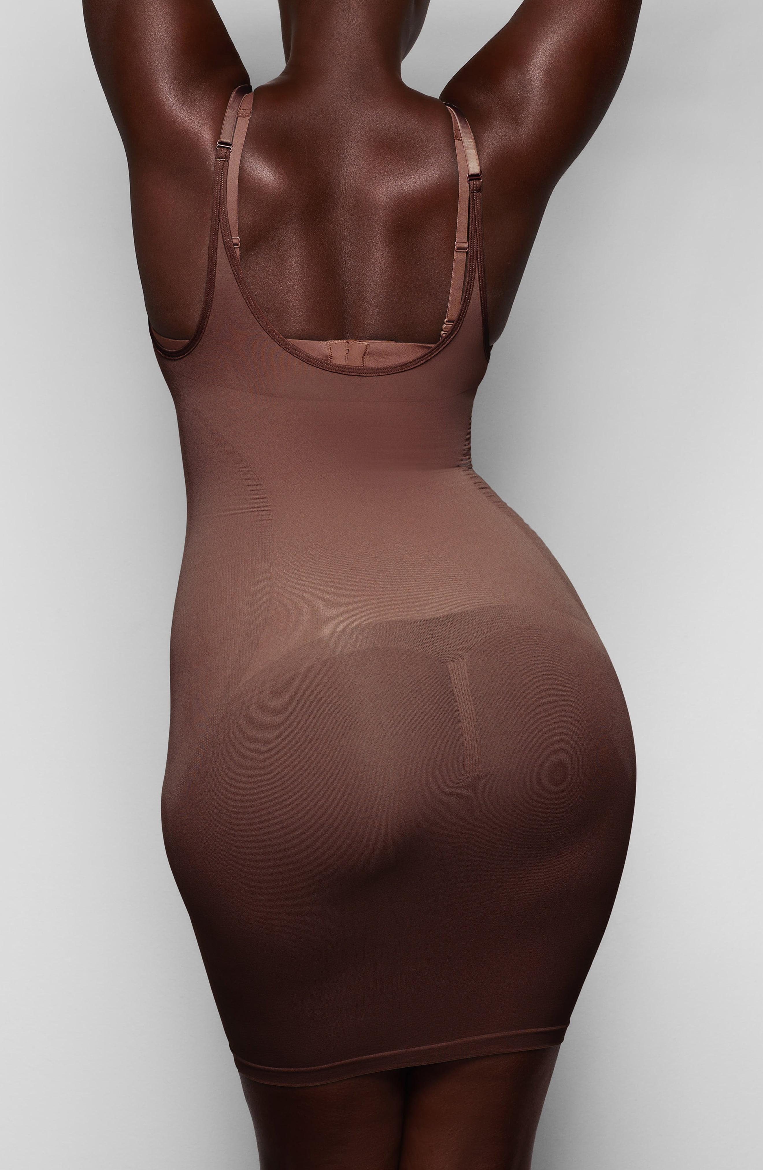 Skims Sculpting Open Bust Slip Dress in Cocoa (Brown) Lyst