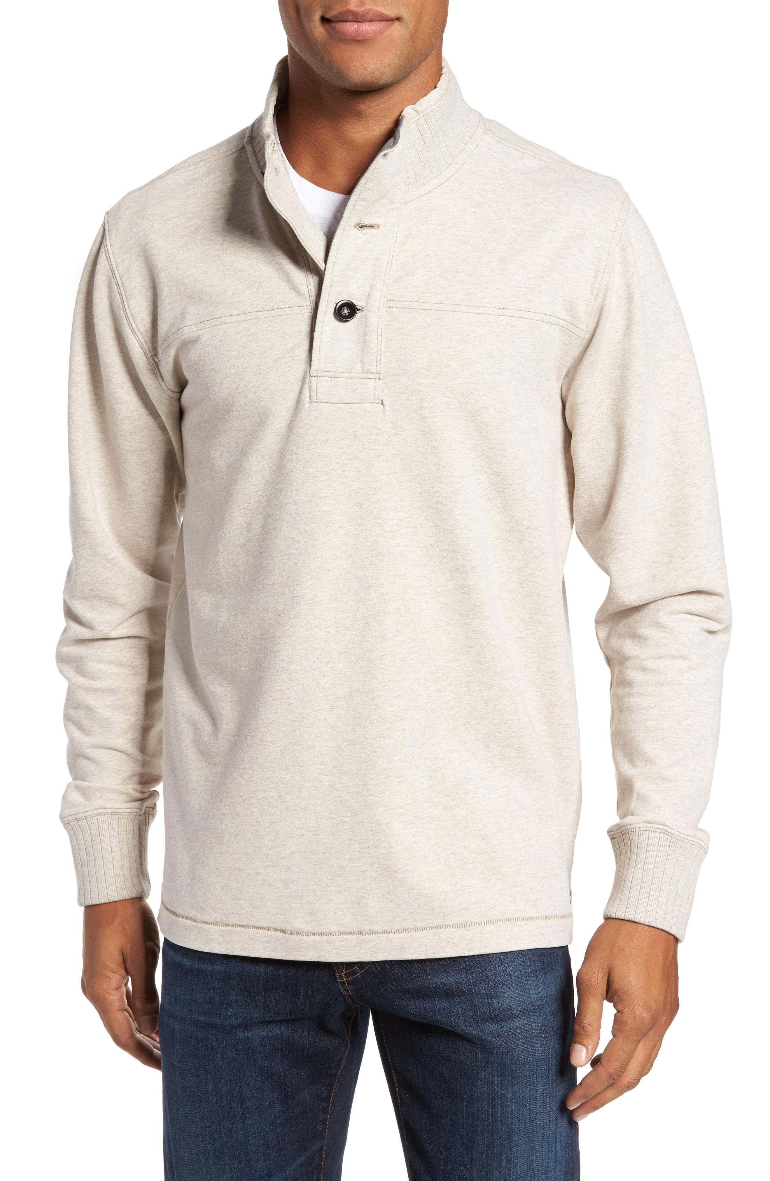 quarter button pullover