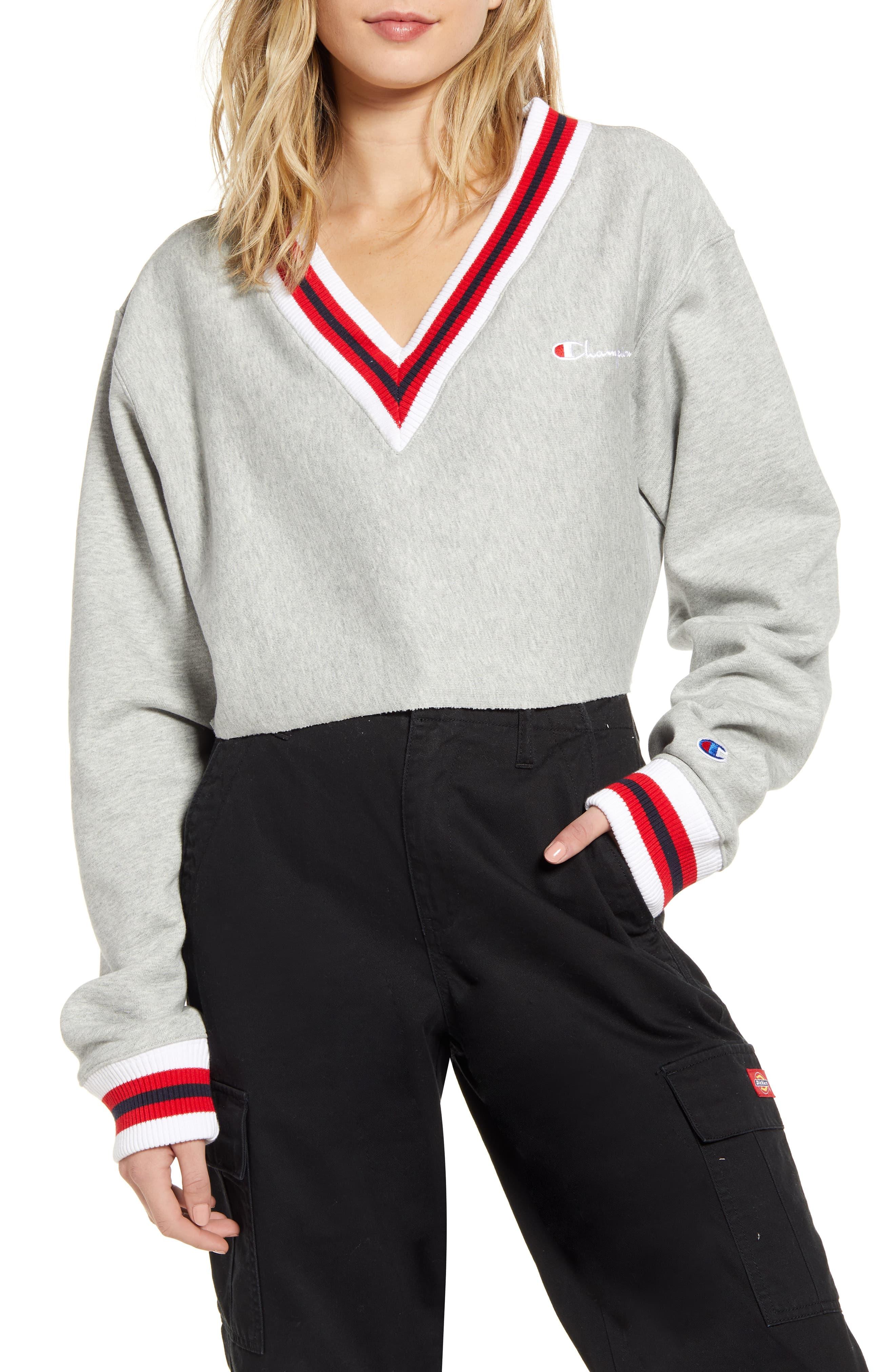 cropped champion pullover