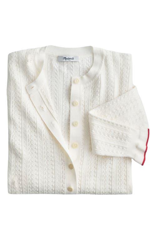 Madewell The Signature Open Knit Cardigan in White Lyst