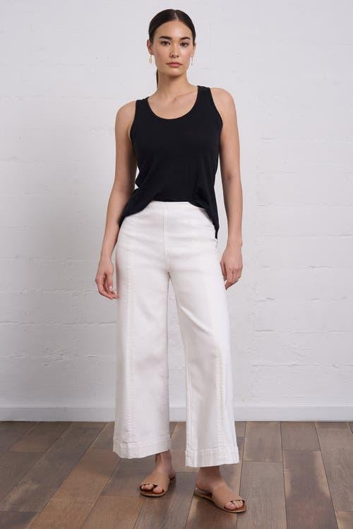 Franne Golde Wide Leg Cropped High Rise Stretch Denim Jeans in - Main Image