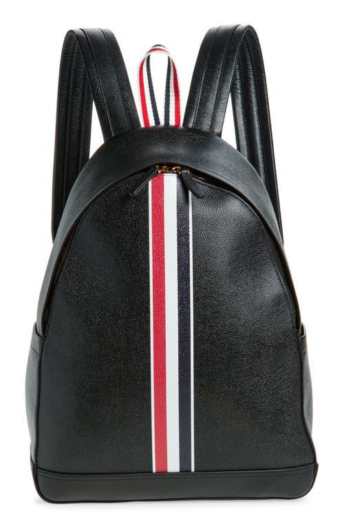 black leather backpack with red and white stripes Bentley Whether worn as a fashion accessory or a hands Bally Men's Bags - Brown