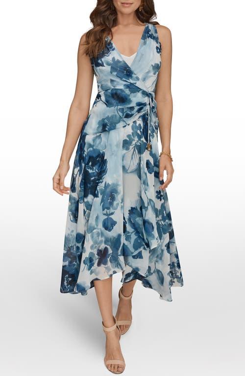 knee length dresses for ladies Floral Jacquard Wrap Midi Dress | Wrap Dress